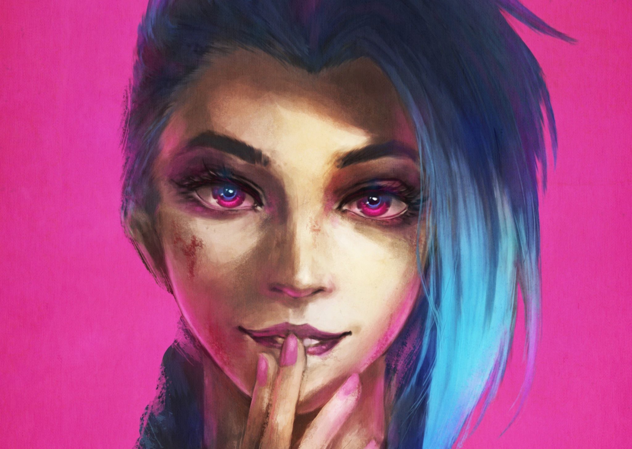 2048x1456 Jinx League of Legends Painting Wallpapers, Images