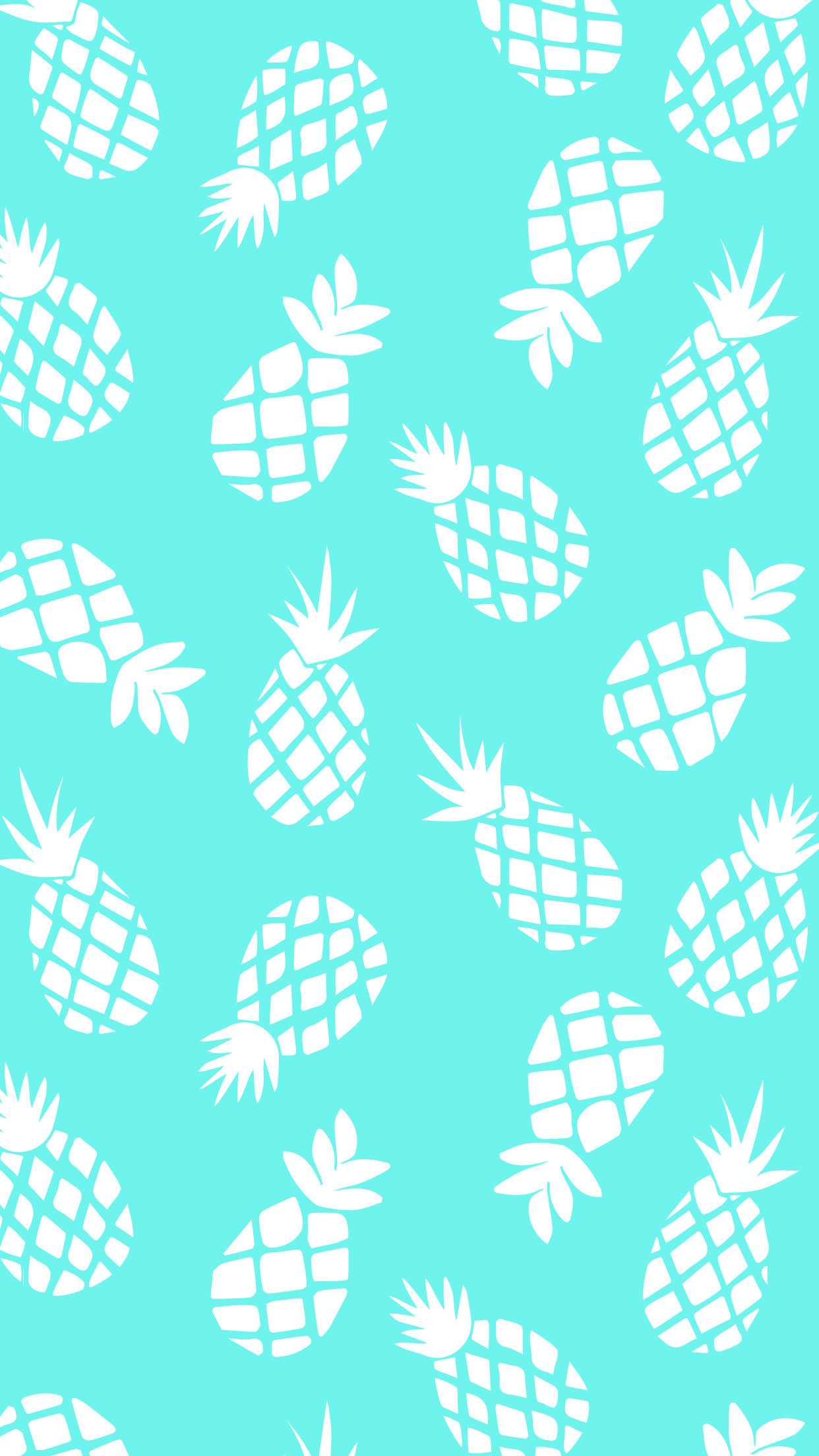 1242x2208 Pineapples - Trio Colour Â· Pineapples - Turquoise/White