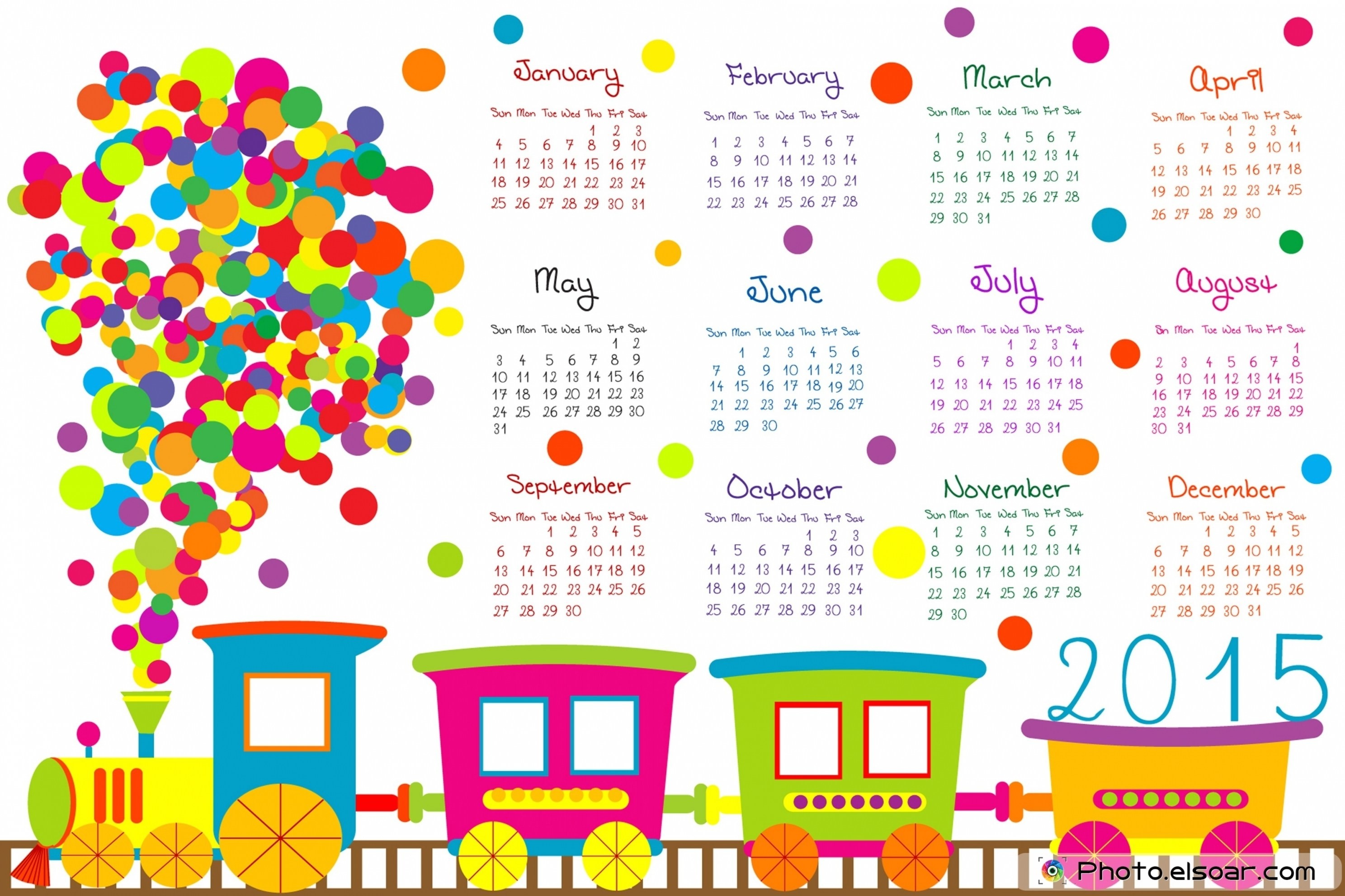 2975x1982 Cute Monthly Calendar Wallpaper