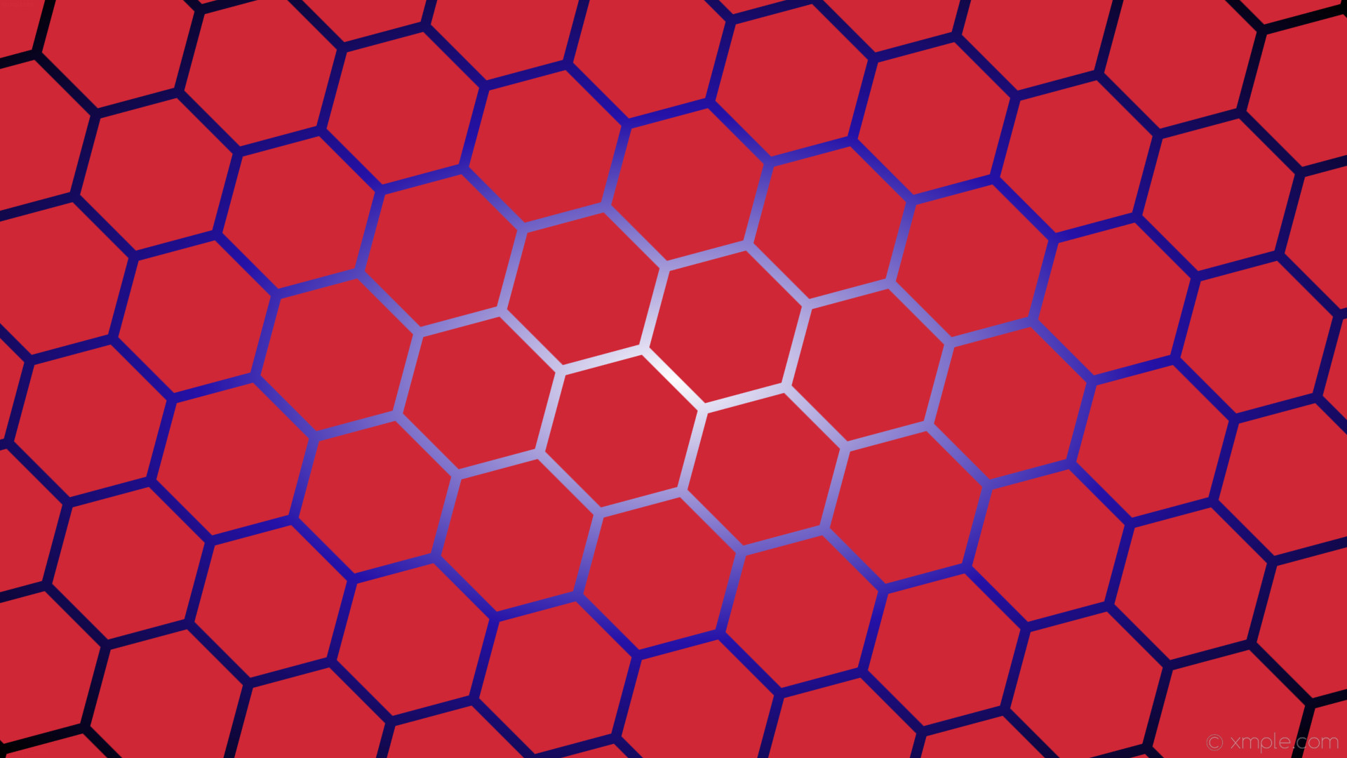 1920x1080 wallpaper gradient hexagon black red white blue glow #d02737 #ffffff  #2311a8 diagonal 45