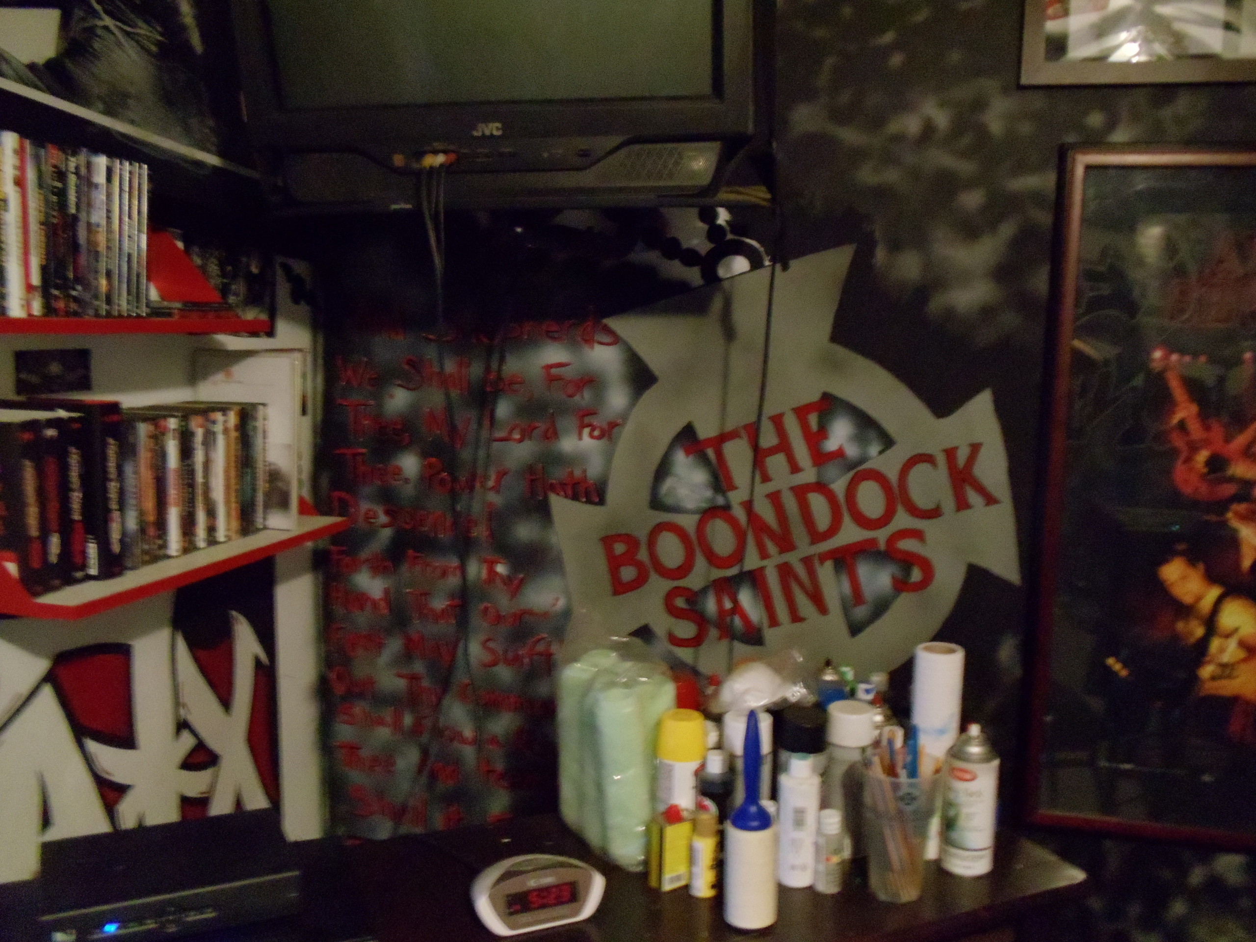 2560x1920 The Boondock Saints images Spray Painting I made of The Boondock Saints  Cross in My Room with prayer from the movie on the side HD wallpaper and  background ...