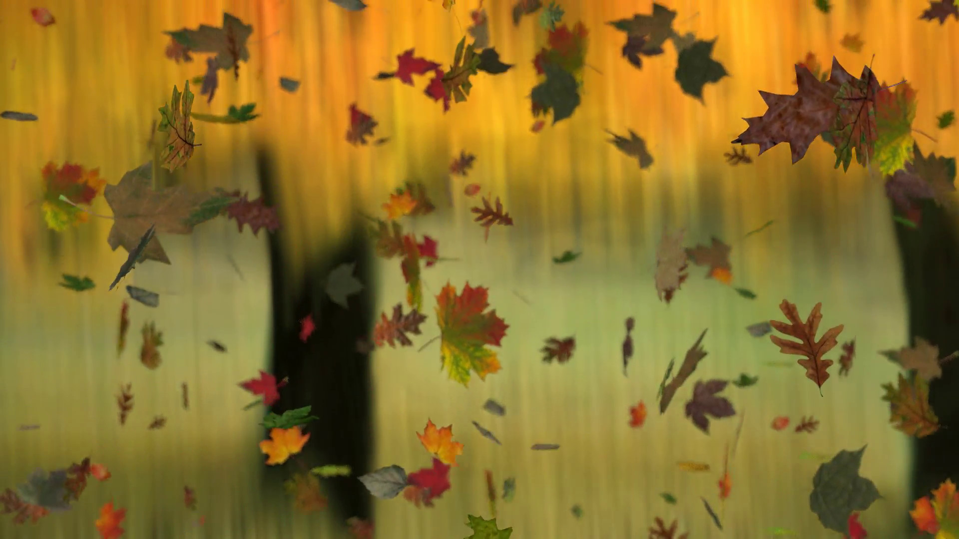 1920x1080 Animated falling leaves on autumn background with real world textures on  each leaf. Motion Background - VideoBlocks