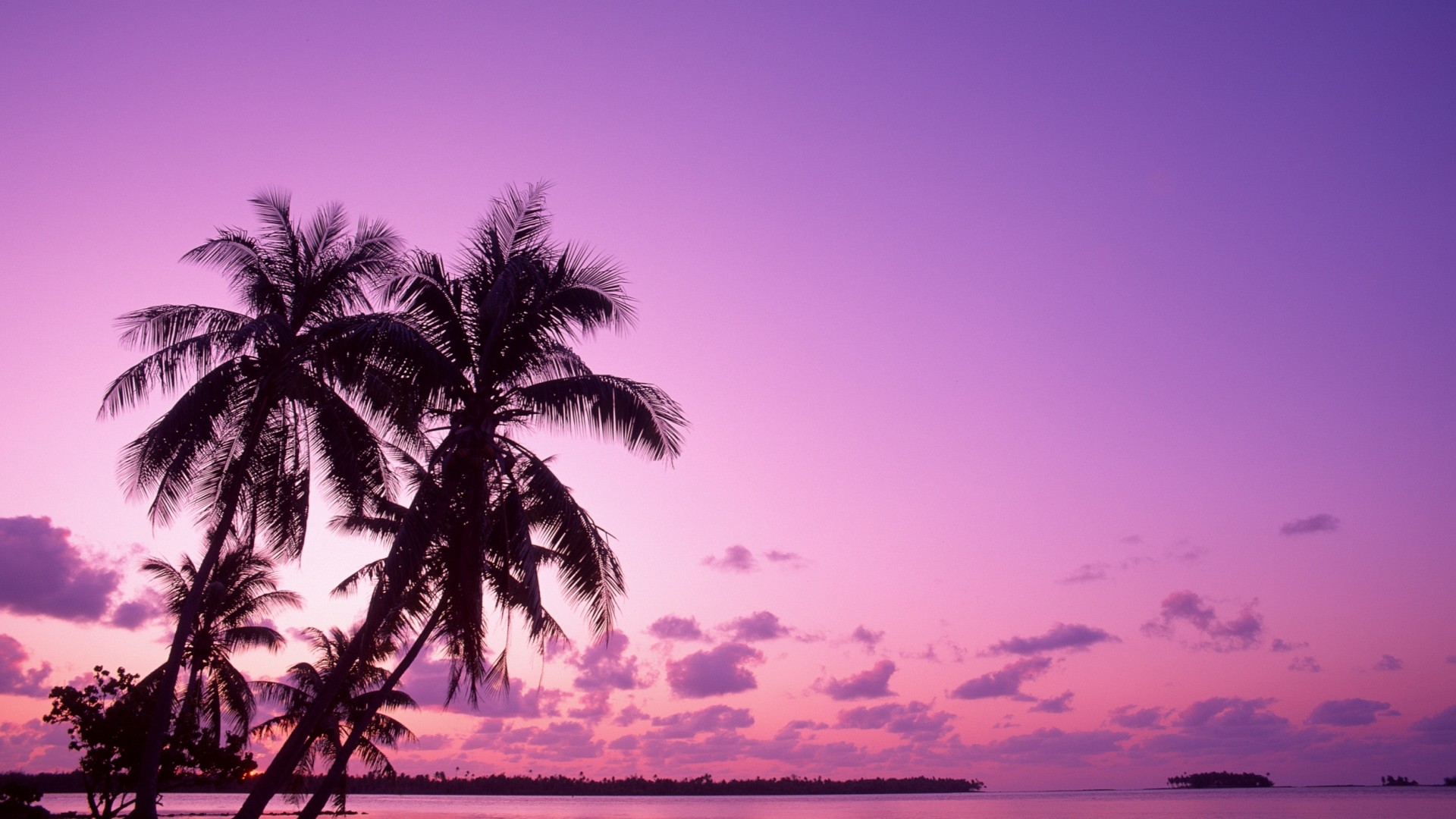 1920x1080 Tropical Island Sunset Wallpaper Images