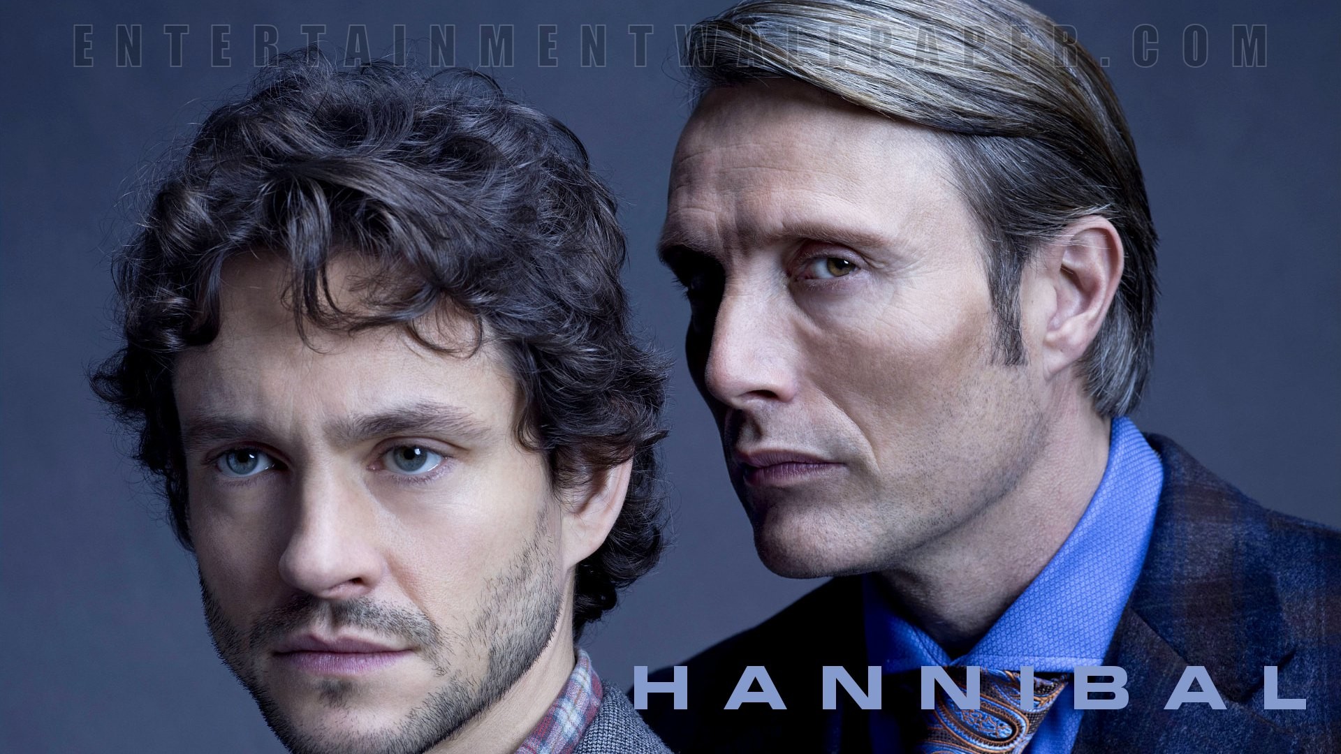 1920x1080 Hugh Dancy and Mads Mikkelsen as Will Graham and Hannibal Lecter in Hannibal