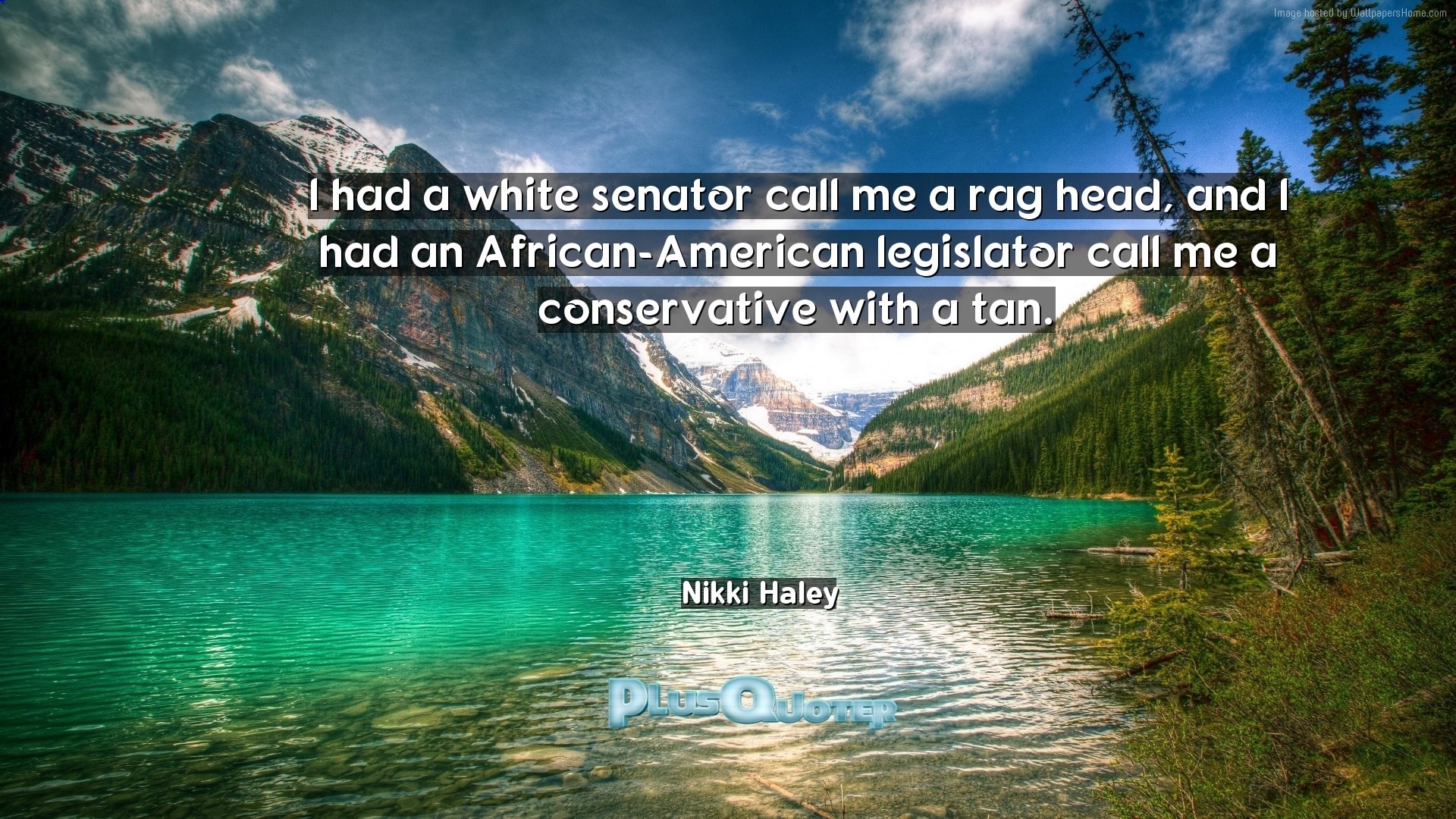 1920x1080 Download Wallpaper with inspirational Quotes- "I had a white senator call  me a rag