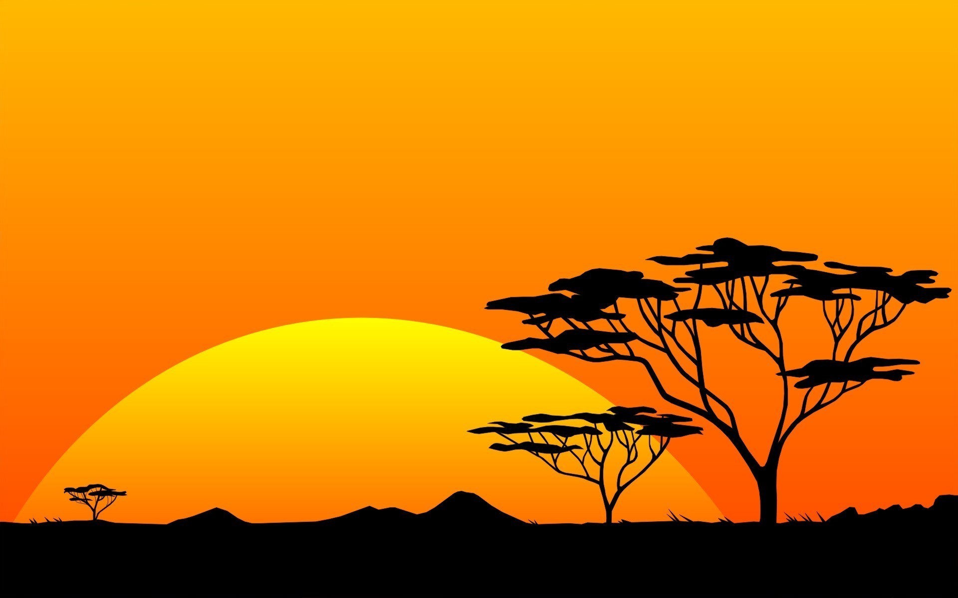 1920x1200 ... silhouette in the sunset HD Wallpaper 