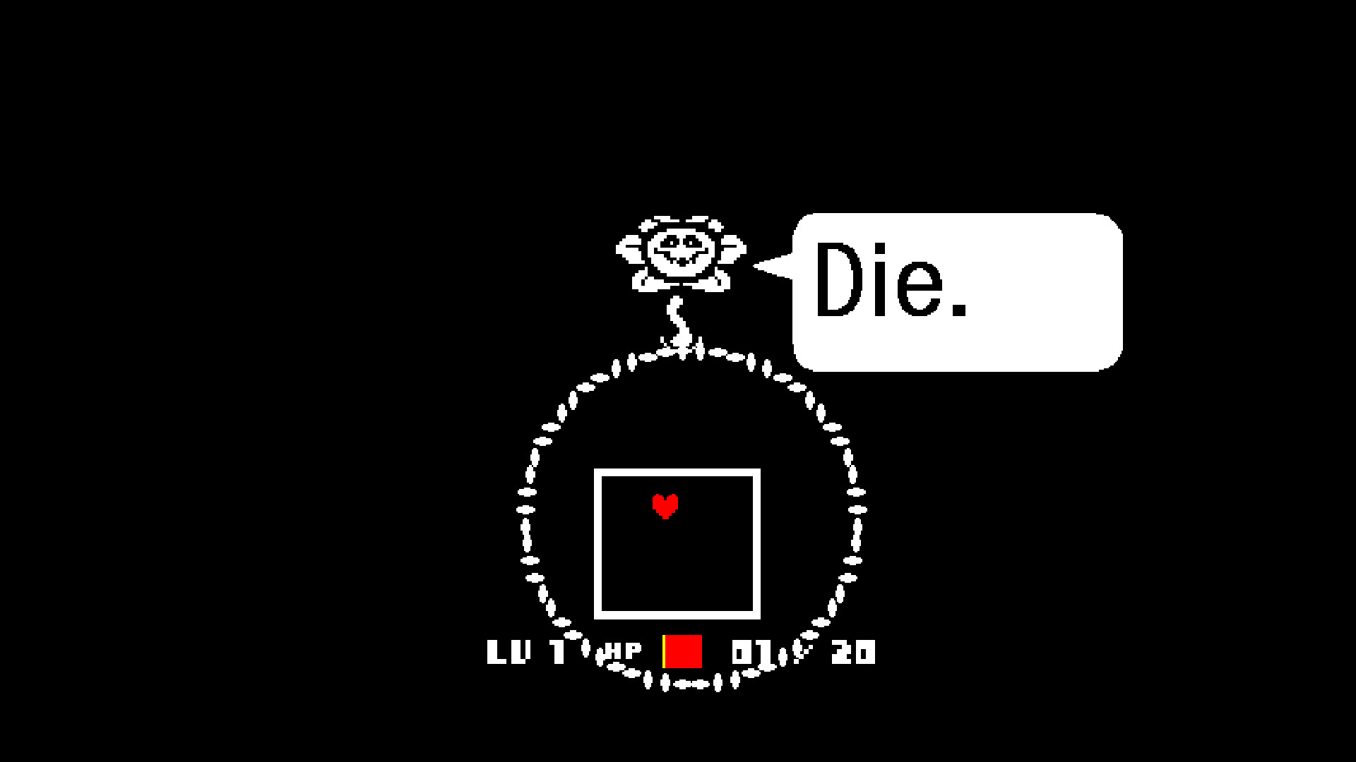 1920x1080 Although, Toriel knocks Flowey away, saving you, and offers you a guide  through the Ruins. The encounter with Flowey will end and Toriel will walk  away.