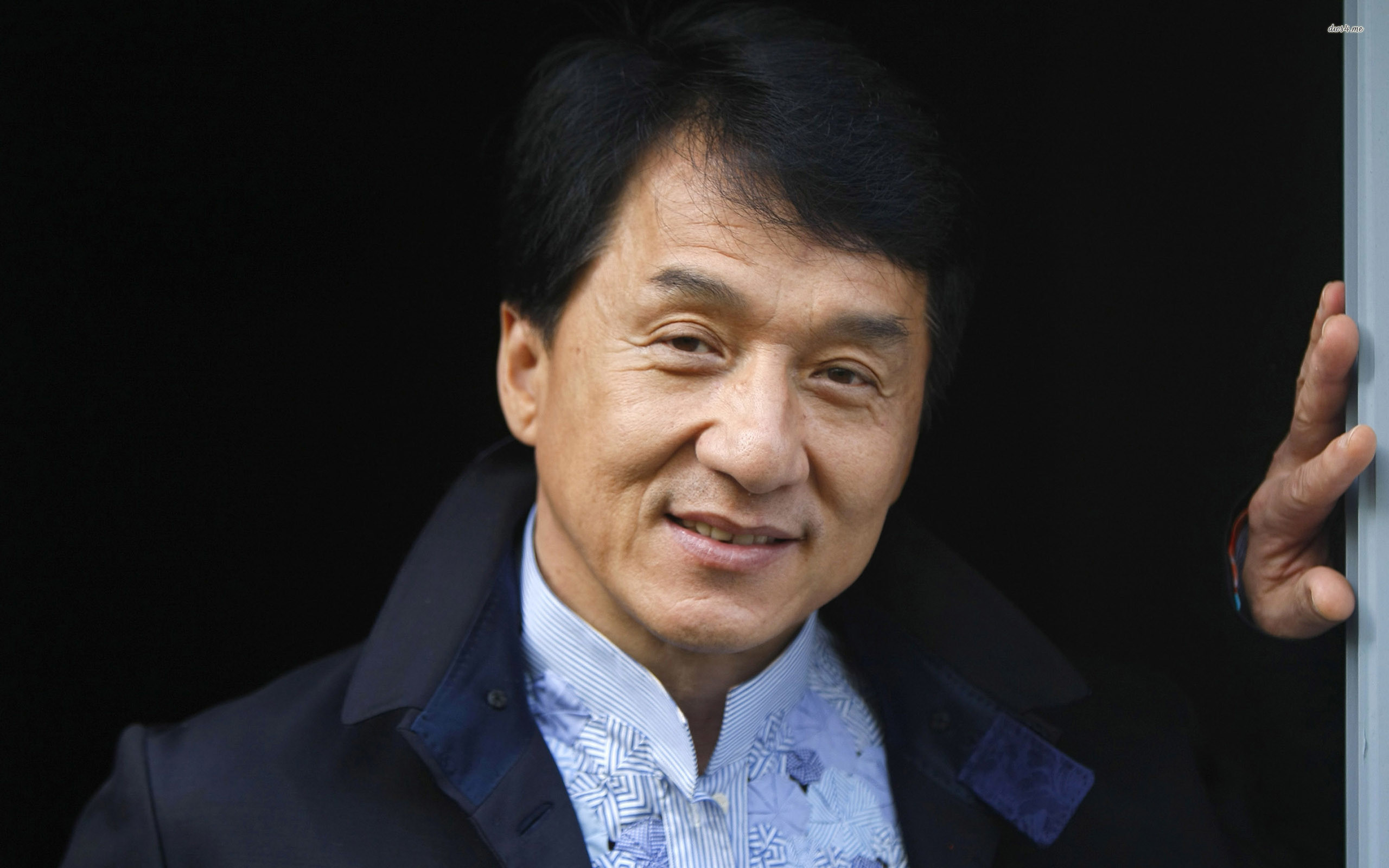 2560x1600 ... Jackie Chan with a dark jacket wallpaper  ...