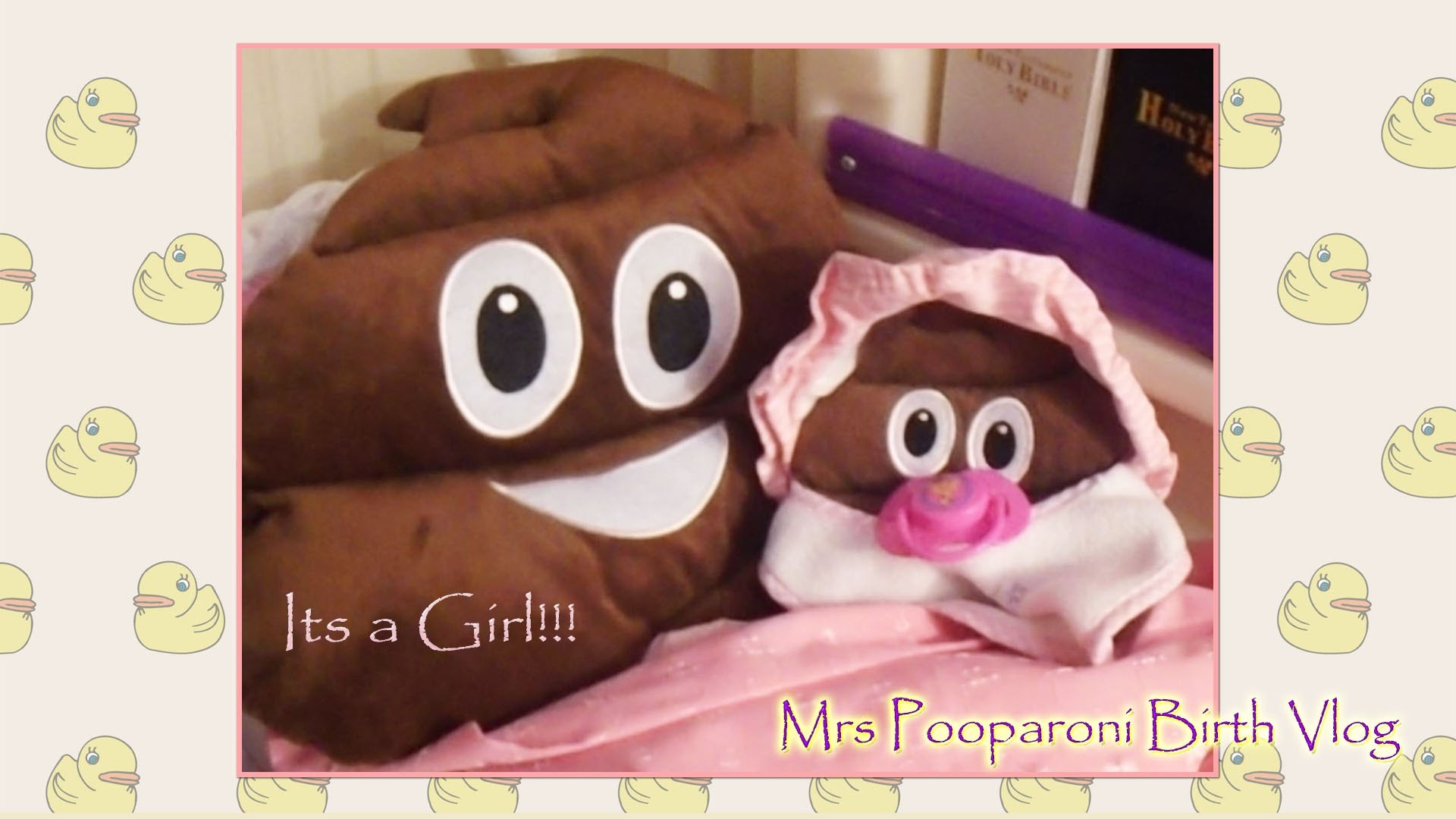 1920x1080 Plush POOP Emoji! Birth Story! Mrs Pooparoni has a Baby Girl!