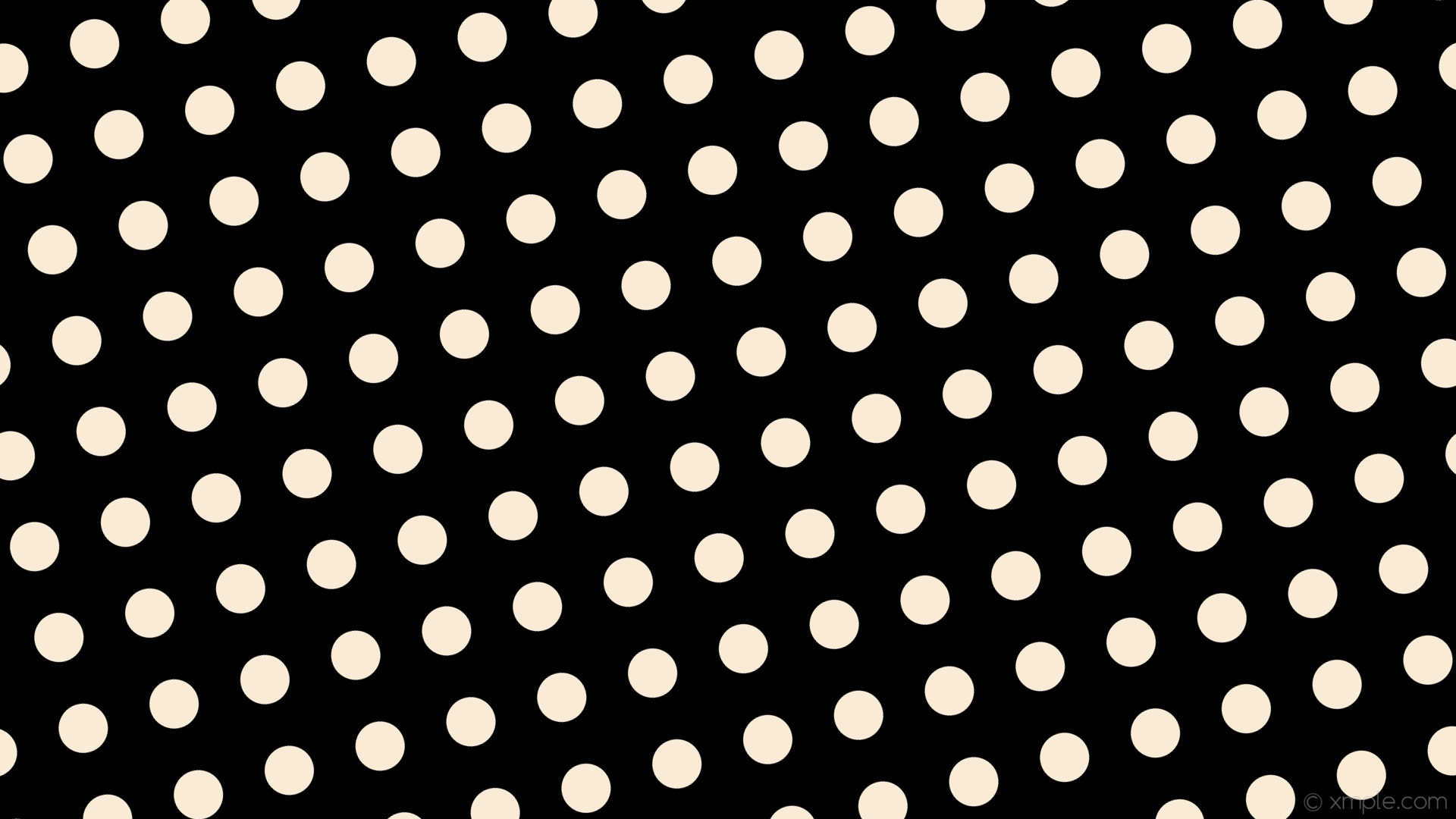 1920x1080 wallpaper spots white dots polka black antique white #000000 #faebd7 285Â°  65px 124px