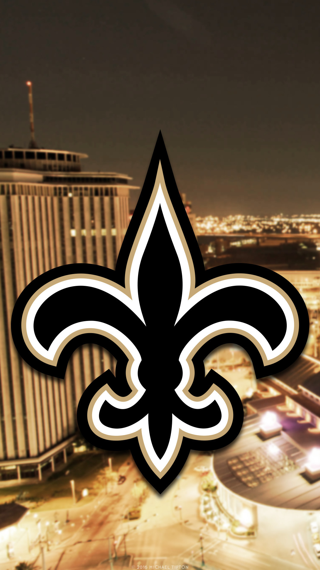 1080x1920 New Orleans Saints city 2017 logo wallpaper free iphone 5, 6,