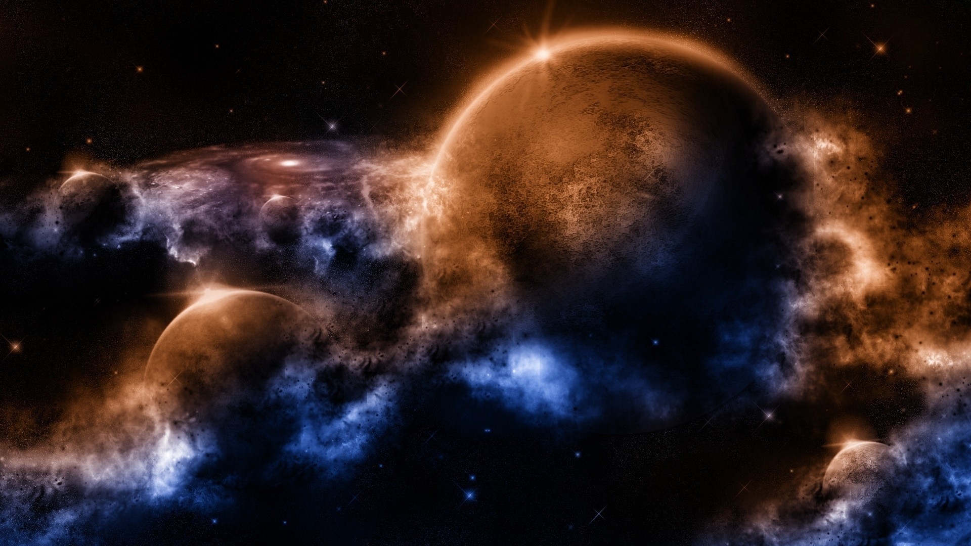 1920x1080 Preview wallpaper outer, space, planets, worlds 