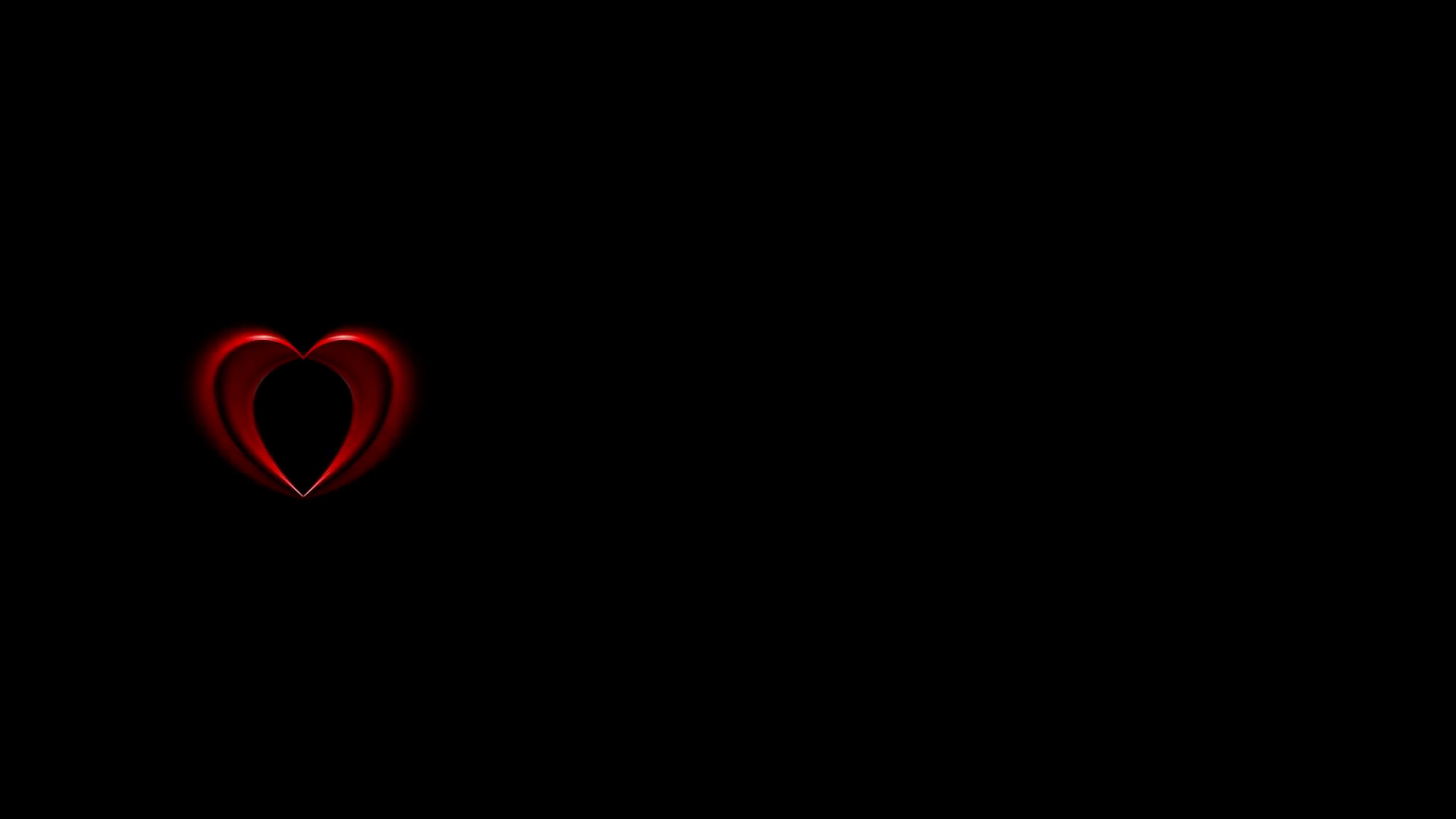 1920x1080 Grey and red heart. Heartbeat on black background. Video animation HD  