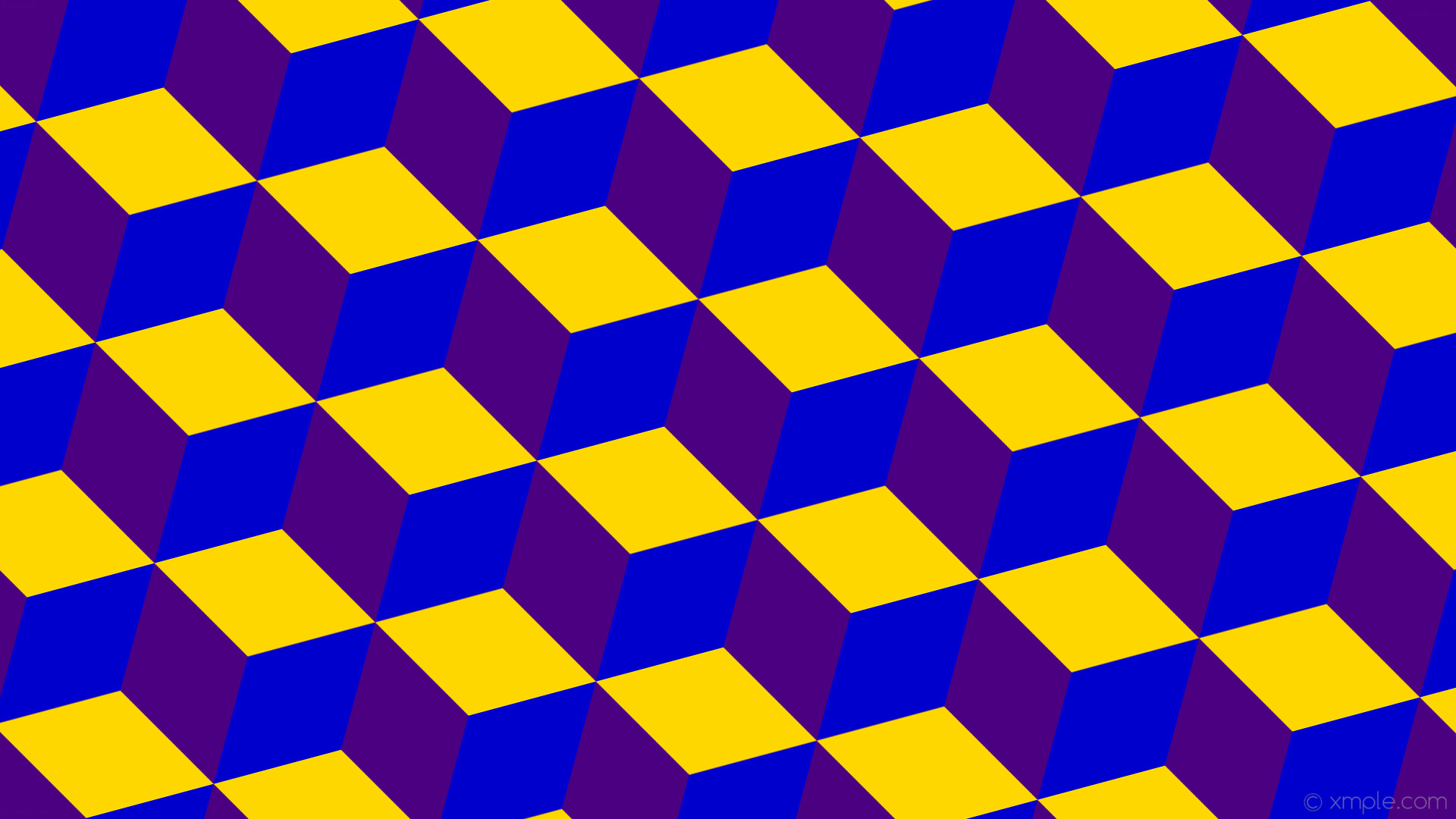 1920x1080 wallpaper purple blue 3d cubes yellow indigo medium blue gold #4b0082  #0000cd #ffd700