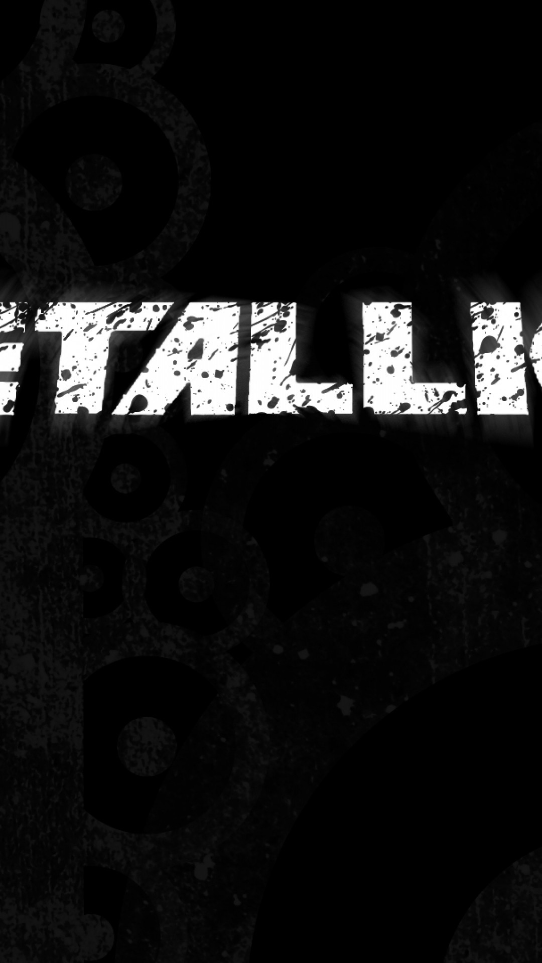 1080x1920  Wallpaper metallica, sign, letters, background, font