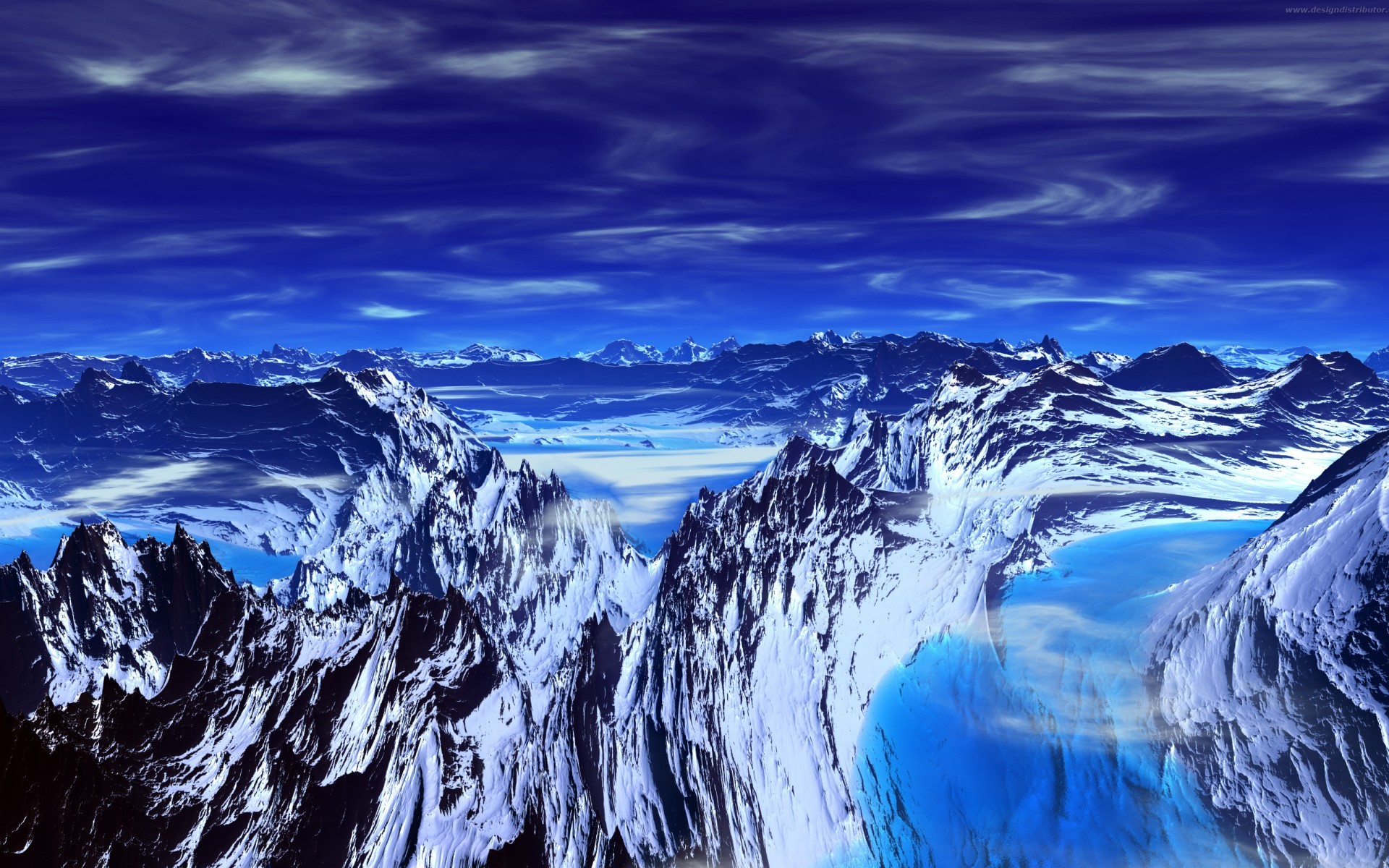 1920x1200 Blue Mountain Desktop Wallpaper