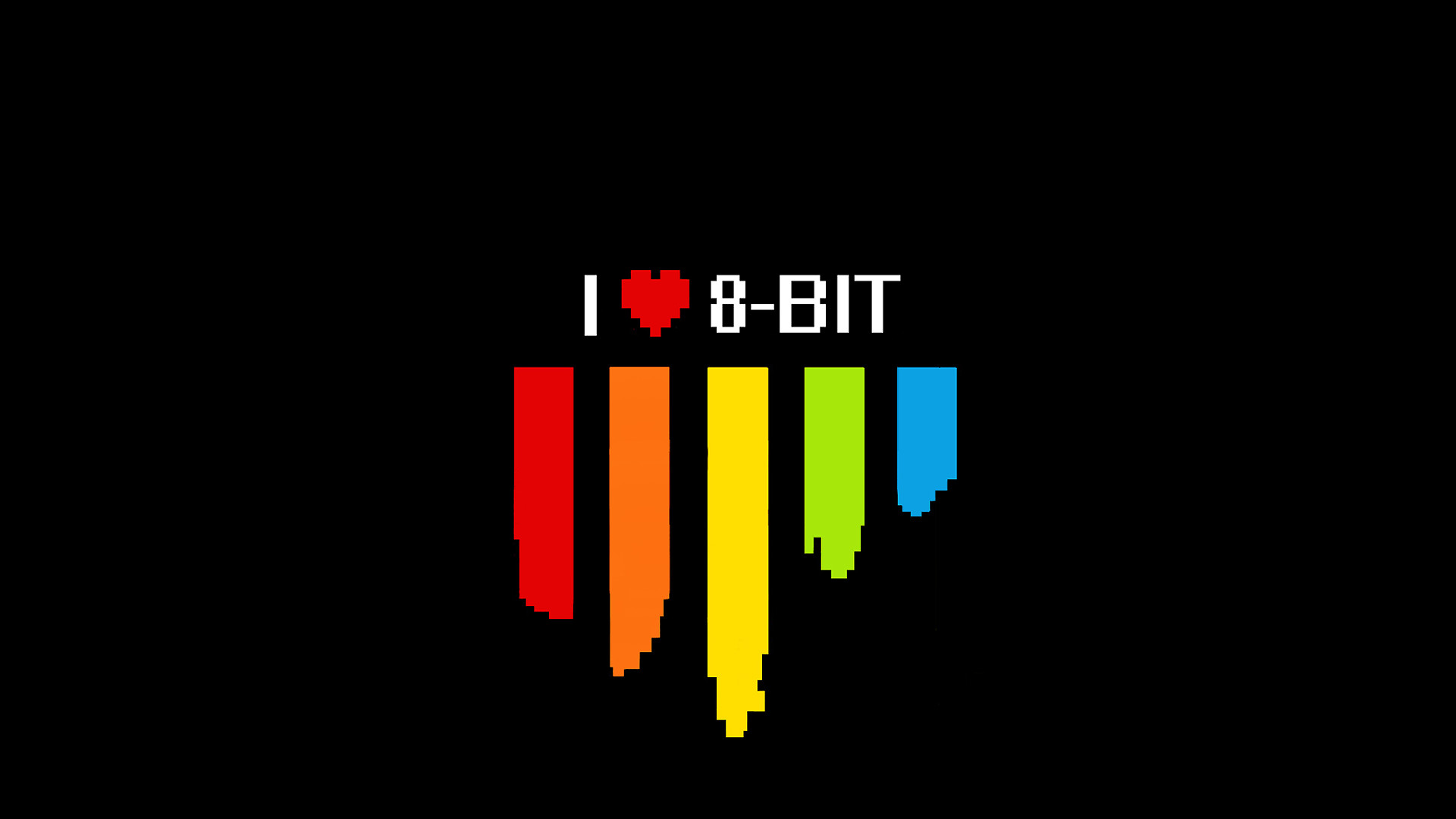 1920x1080 8-bit Black Background Love Multicolor Spectrum