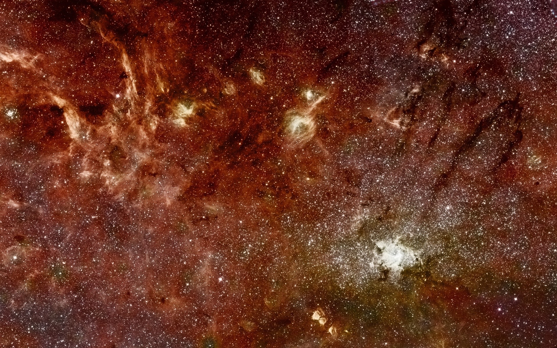 1920x1200 ... Hubble and Spitzer map of Milky Way Center - wallpaper 1 ...