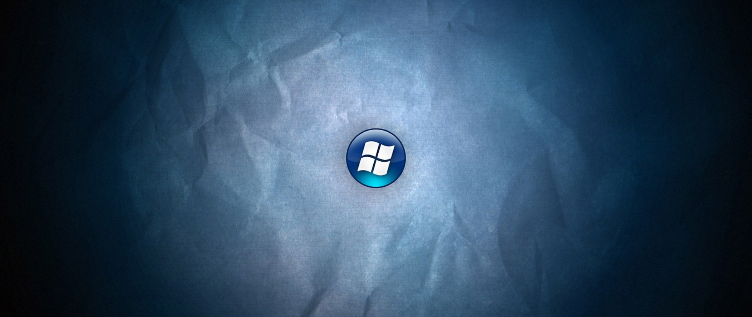 2560x1080  Wallpaper windows, paper, logo, white, blue