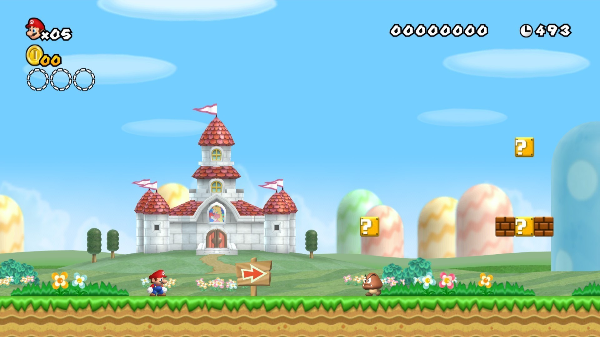 1920x1080 Mushroom Kingdom New Super Mario Bros Wii wallpaper