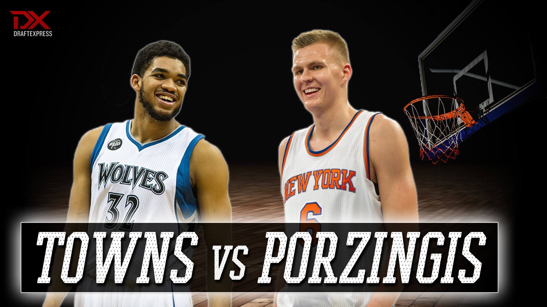 1920x1080 Karl Towns vs Kristaps Porzingis 2015-16 NBA Matchup Video