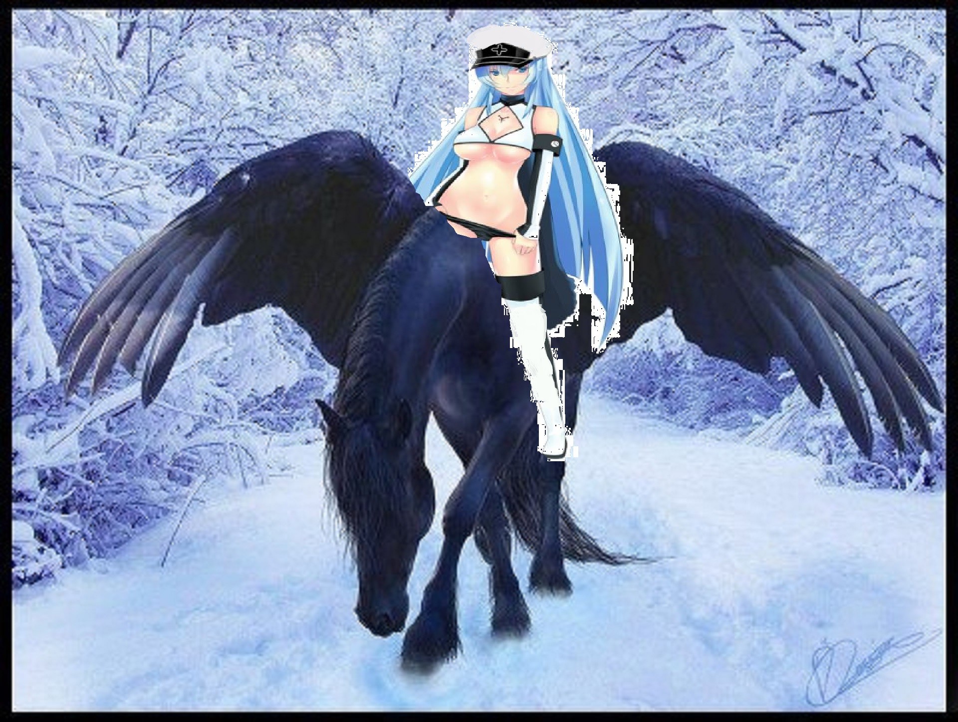 1920x1448 Akame ga Kill! images Esdeath rides a black pegasus HD wallpaper and  background photos