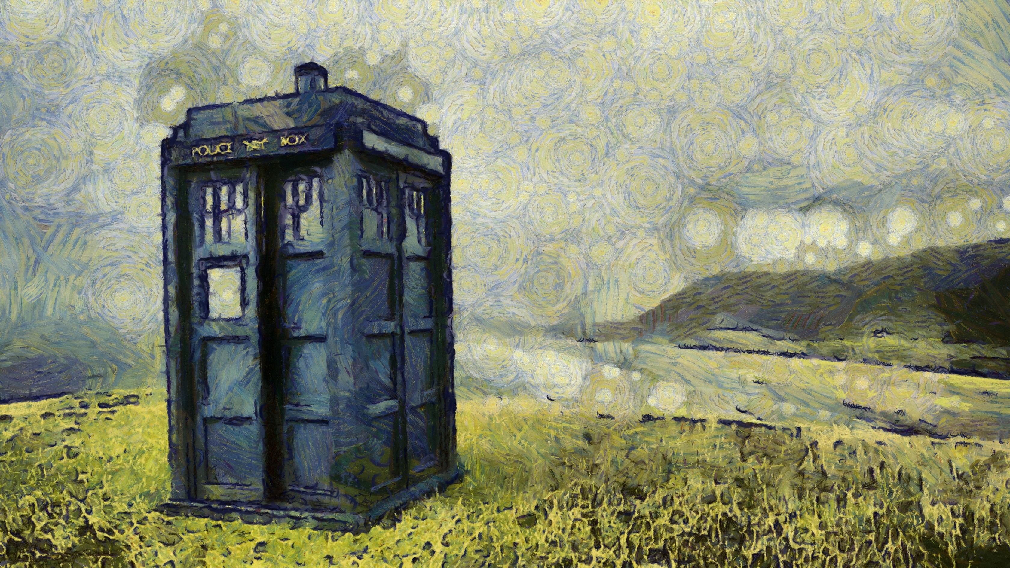 3360x1890 TARDIS Doctor Who The Van Gogh