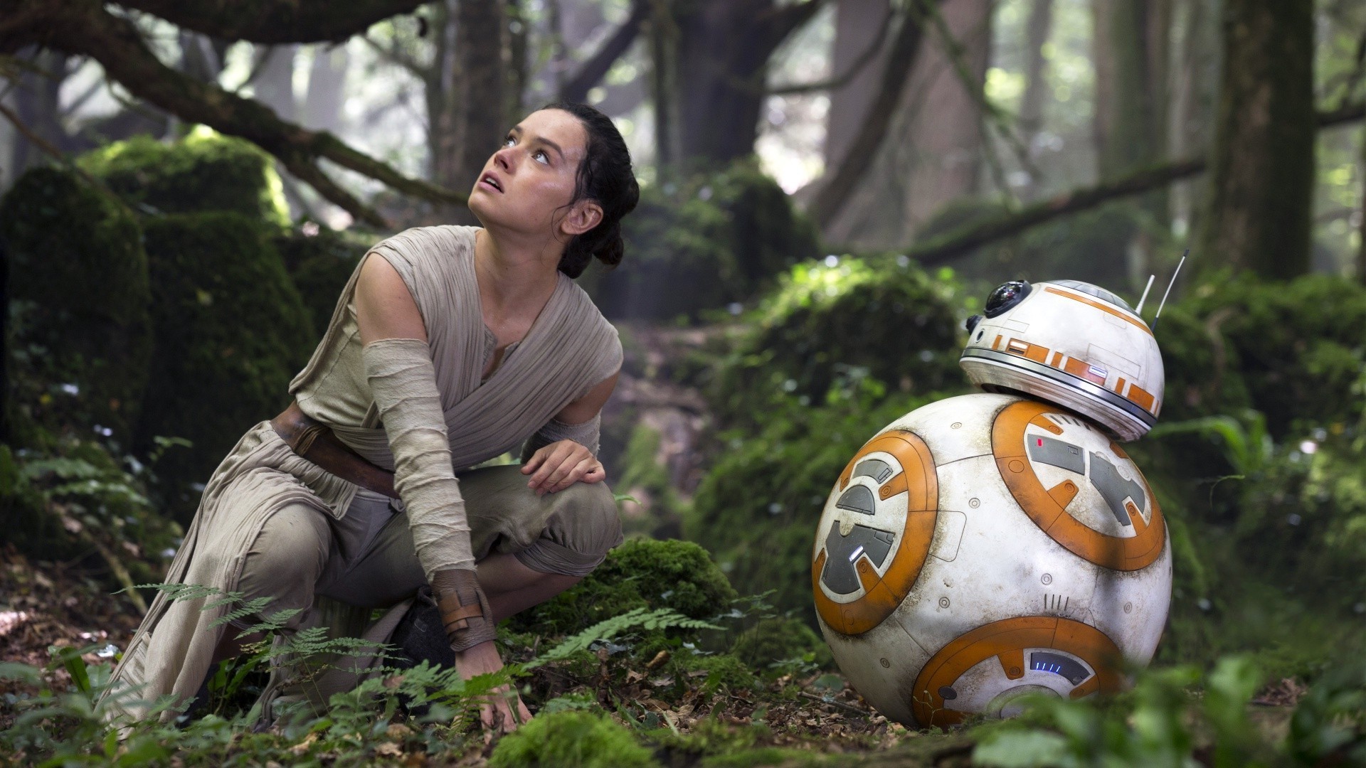 1920x1080 Star Wars, Star Wars: Episode VII The Force Awakens, BB 8, Daisy Ridley, Rey,  Women, Actress, Science Fiction, Movies, Robot Wallpapers HD / Desktop and  ...