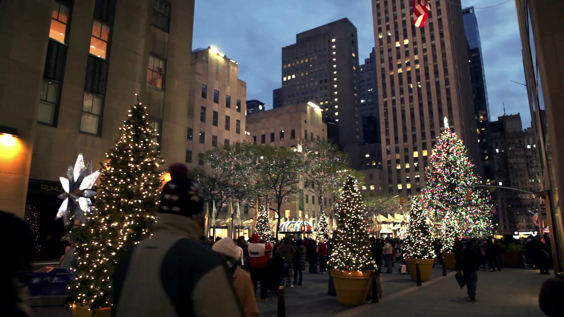 1920x1080 Christmas Tree and Lights in New York City 4 Stock Video Footage -  Storyblocks Video