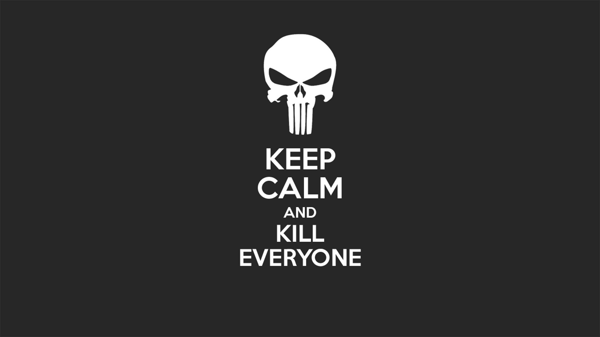 1920x1080 General  The Punisher Keep Calm and... minimalism gray