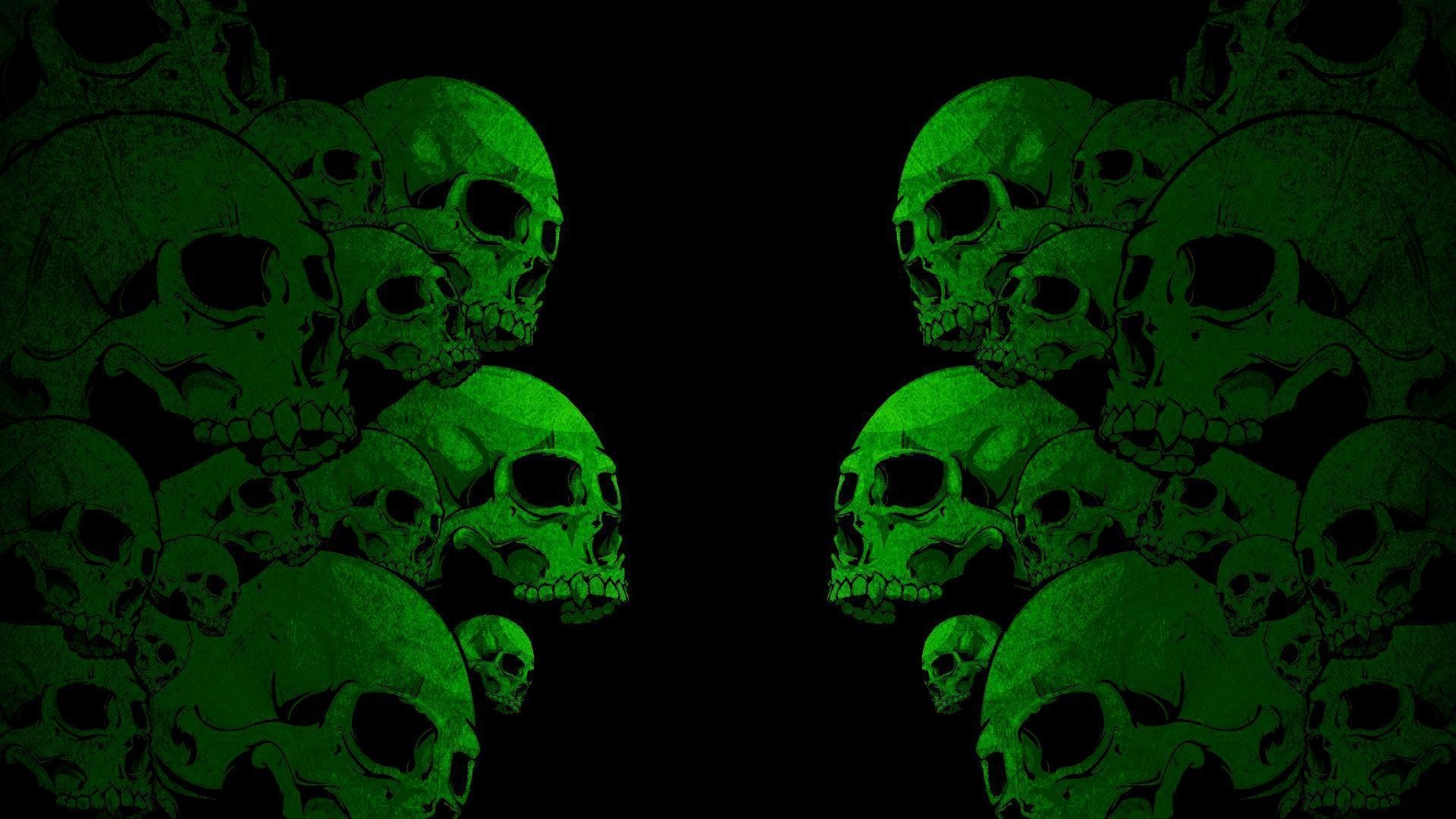 1920x1080 Images For > Green Skull Wallpaper Hd