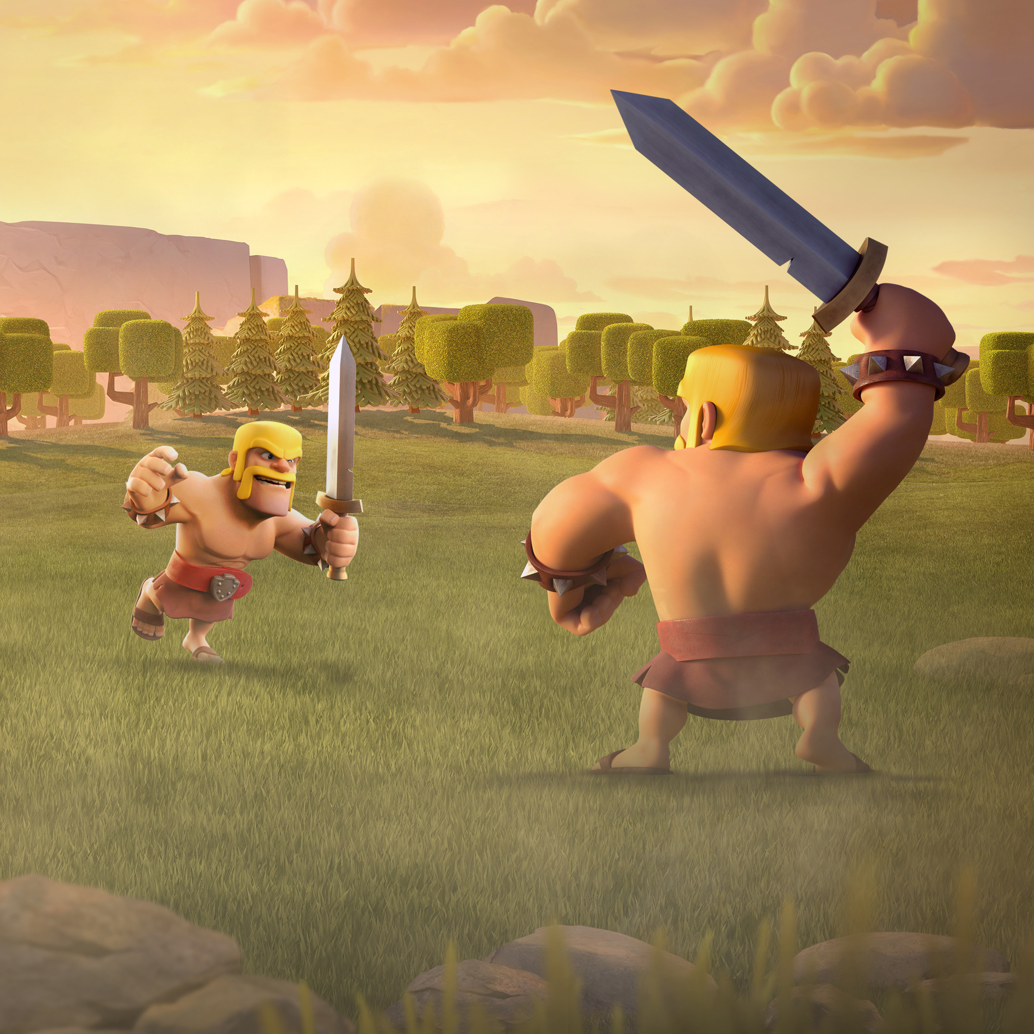 2048x2048 Barbarian Clash of Clans 2048x1152 Resolution
