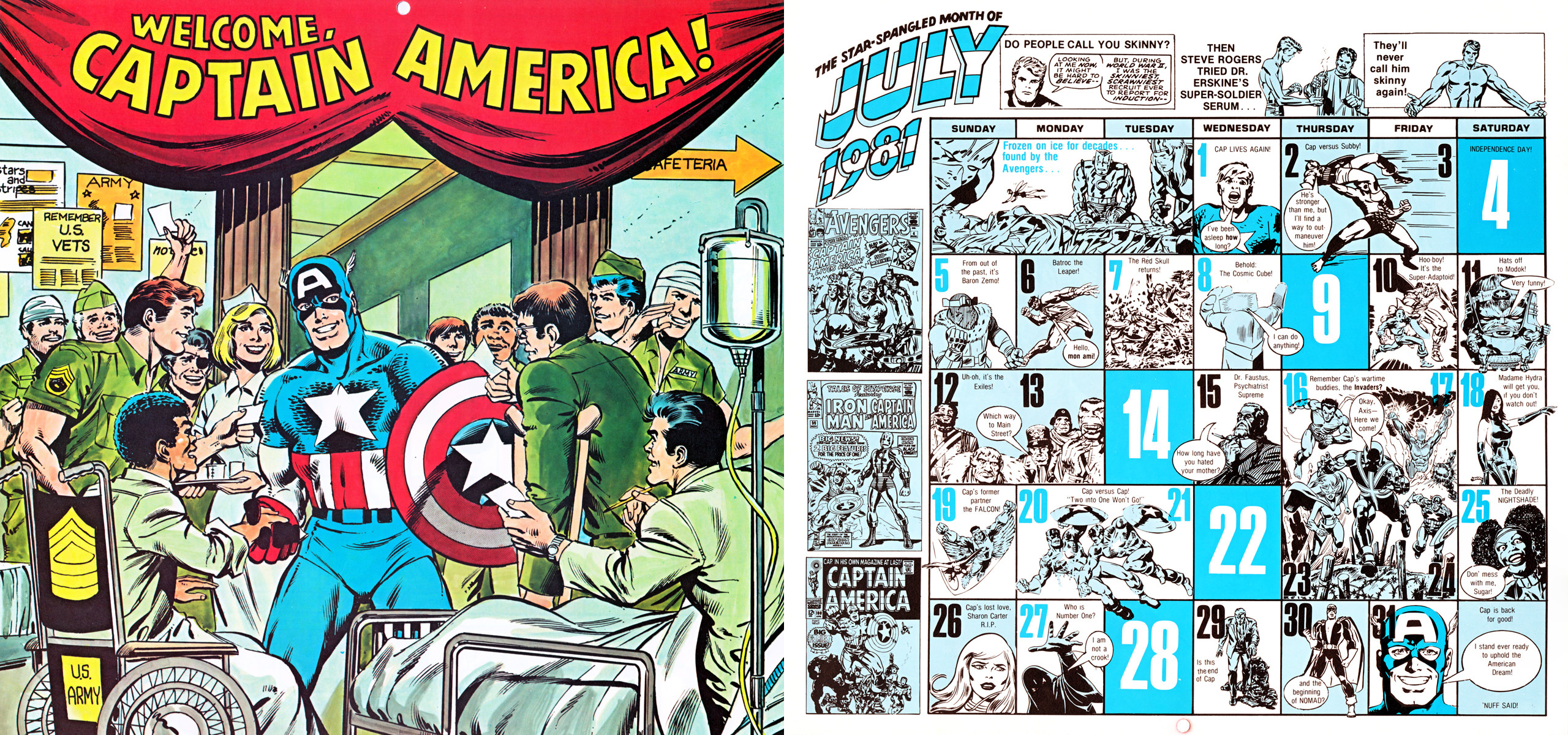 2560x1200 1981 Marvel Comics Calendar - July