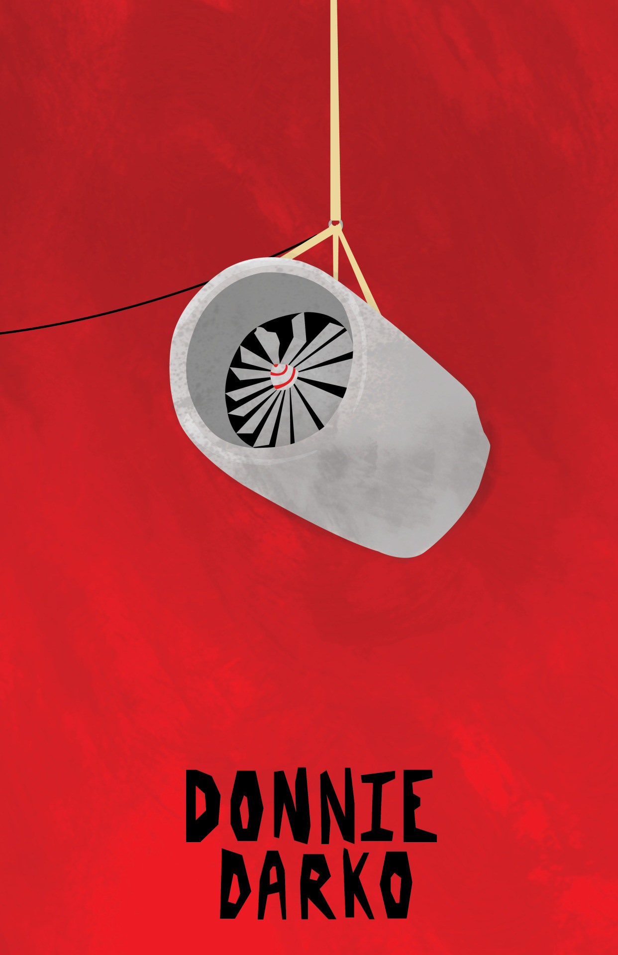 1242x1920 Minimalist Donnie Darko Poster by Sarah Dempsey One of my favourite movies.  Illustrator + Photoshop