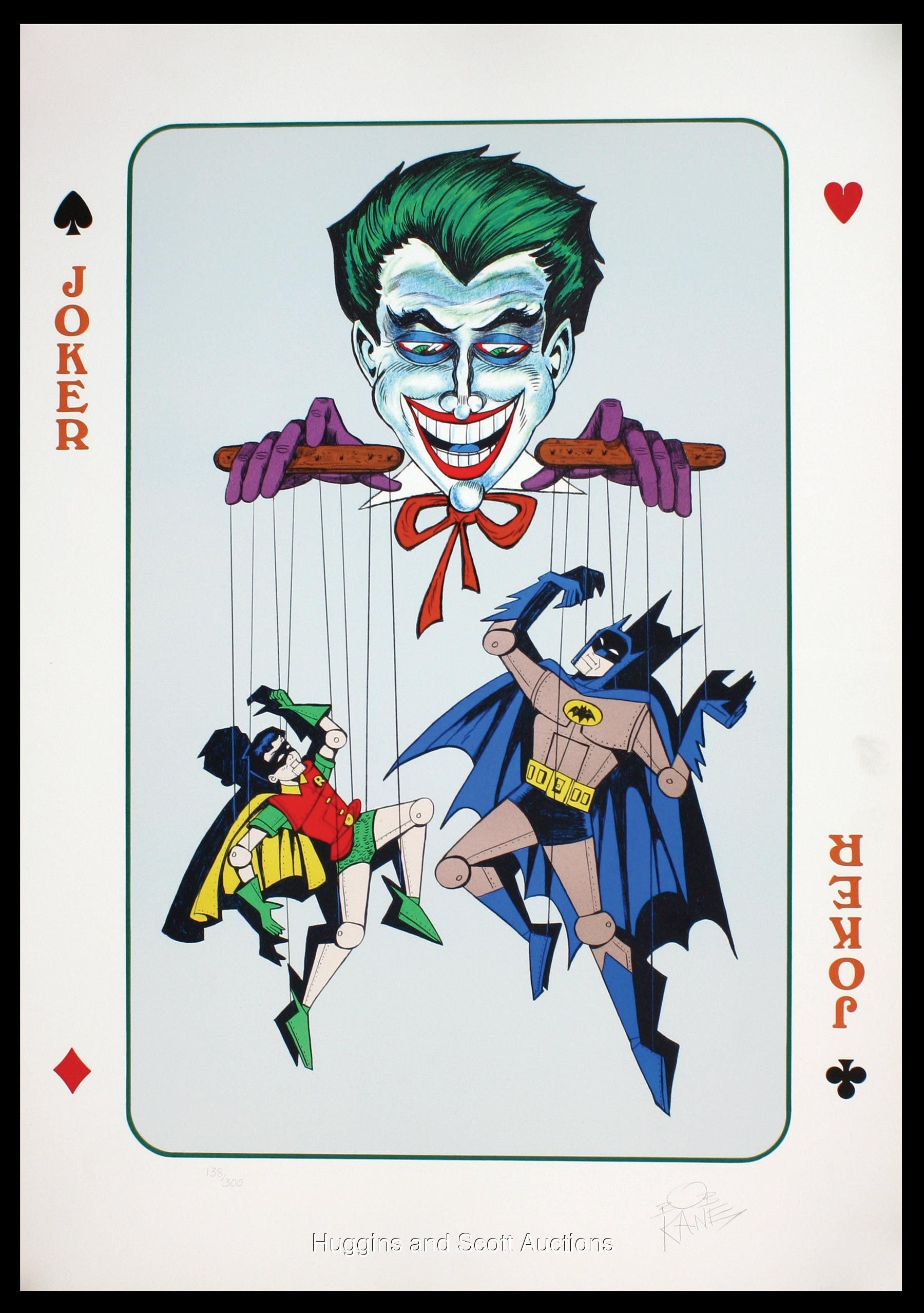 1800x2557 Bob Kane Signed Batman/Joker Lithograph