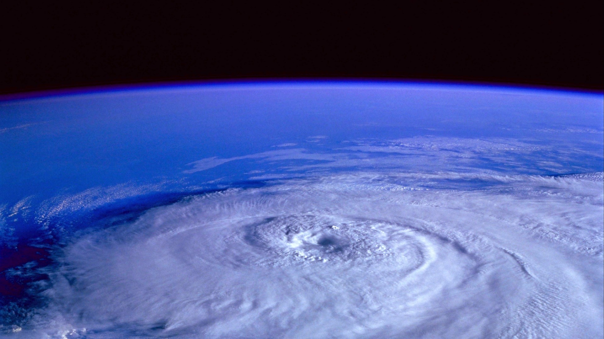 1920x1080  Wallpaper hurricane, space, view from space, planet, earth