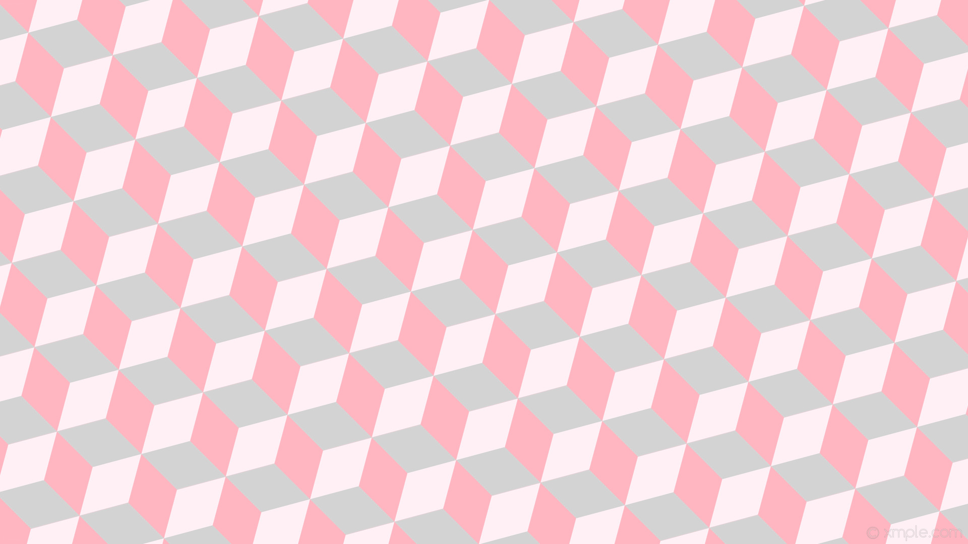 1920x1080 wallpaper 3d cubes grey white pink light pink lavender blush light gray  #ffb6c1 #fff0f5