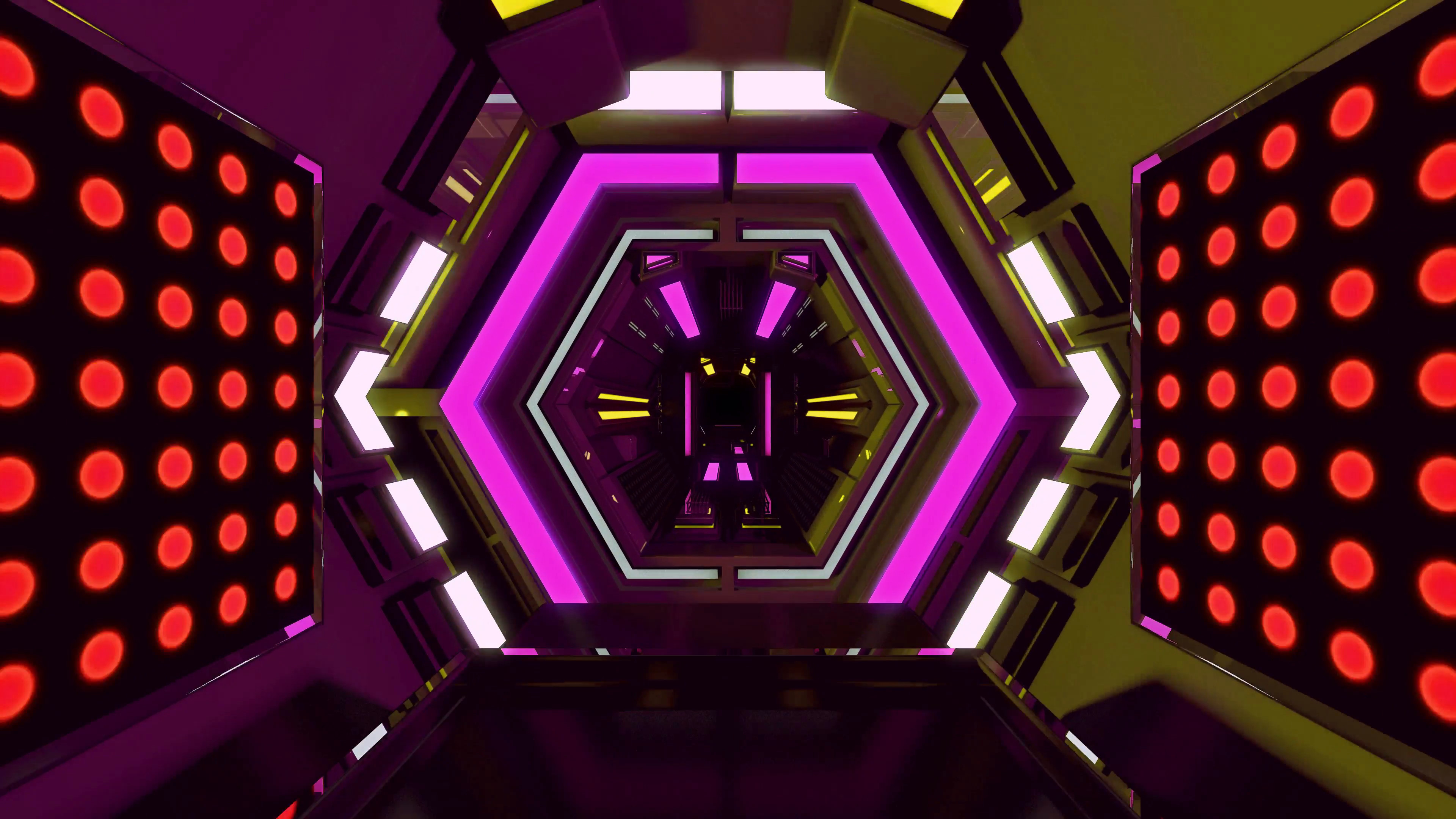 3840x2160 Seamless 3d Animation of sweet pink spaceship or robotic tunnel with  futuristic technology design with zooming camera movement used for  background pattern ...