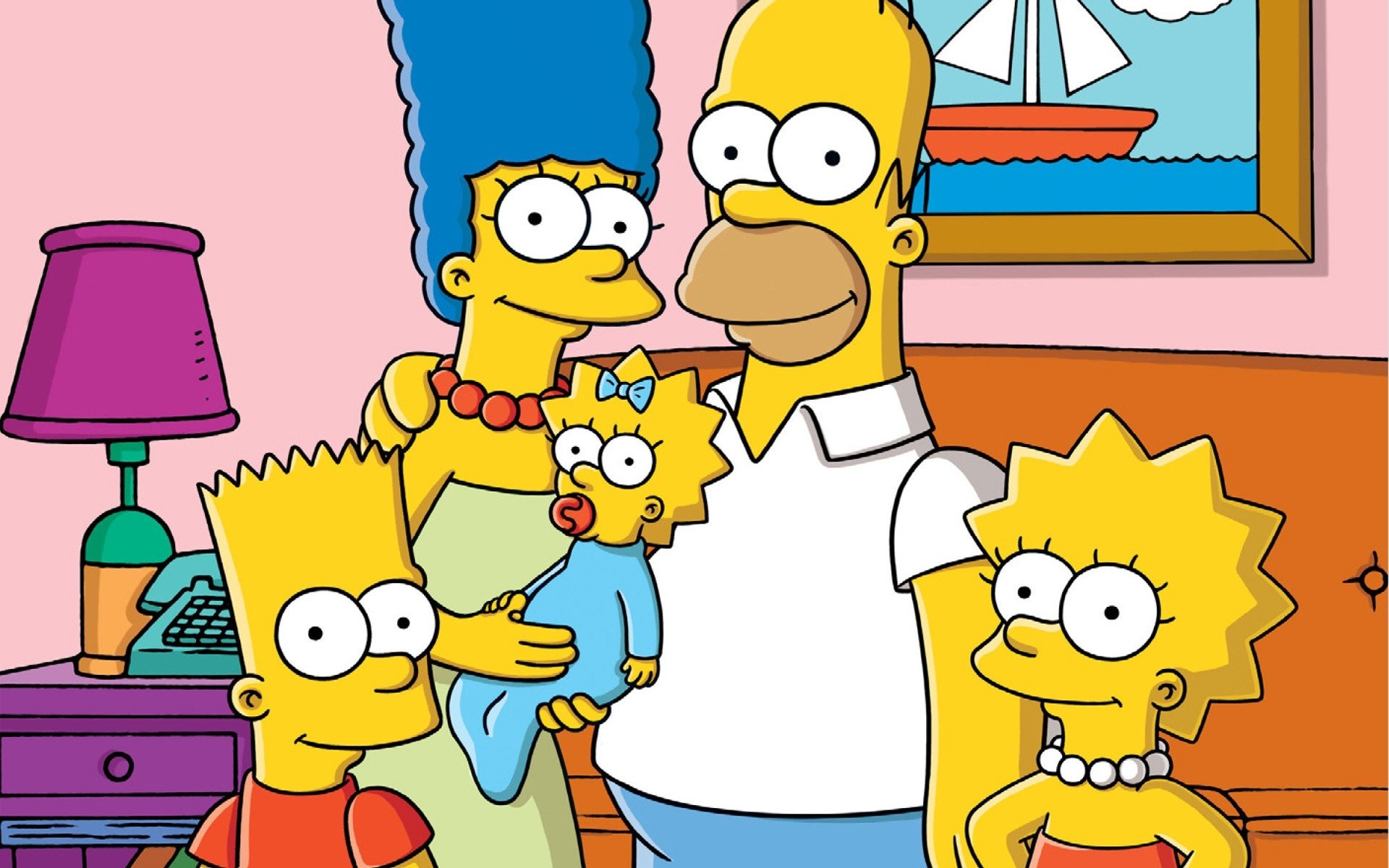 1920x1200 The Simpsons, Homer Simpson, Marge Simpson, Bart Simpson, Lisa Simpson