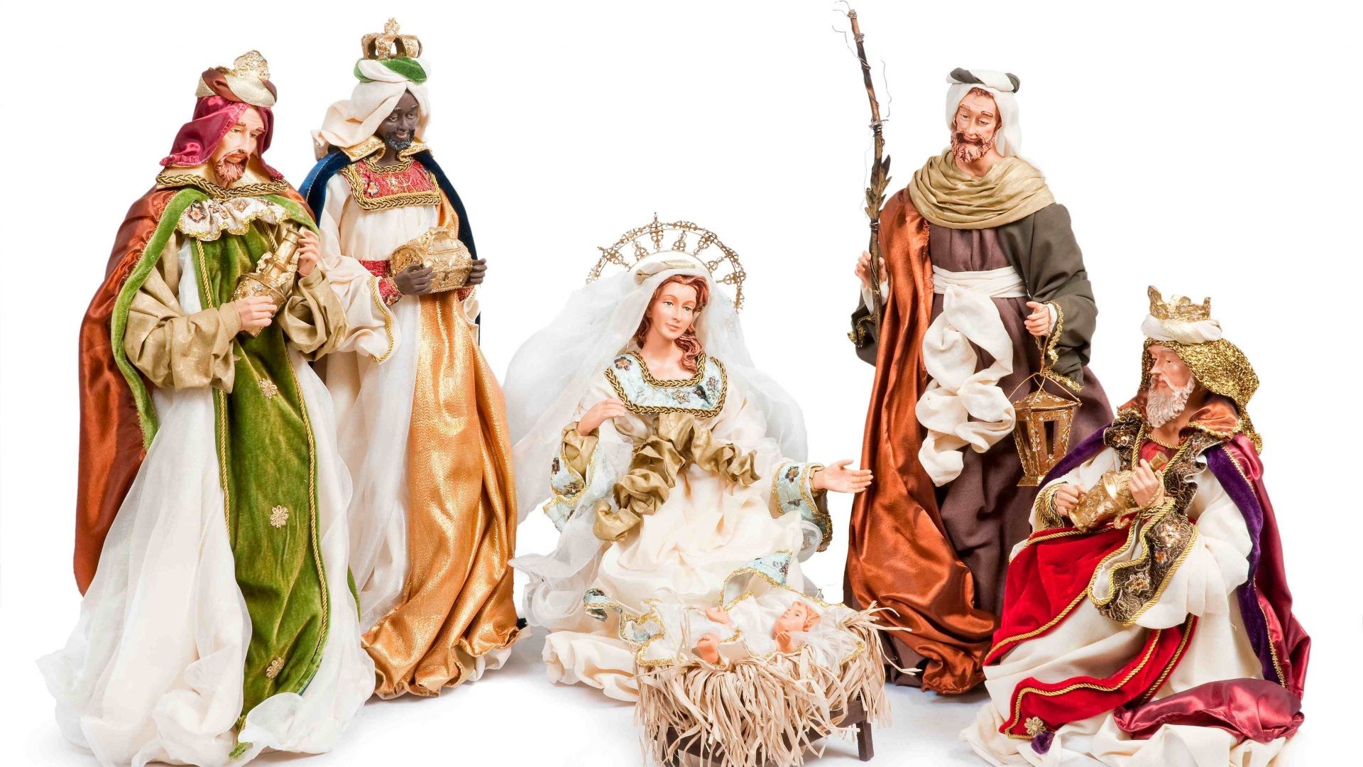 1920x1080 Winter - Holy Nativity Love Light Wonderful Jesus Merry Christmas Figurines  Nature Family Bright Winter Set