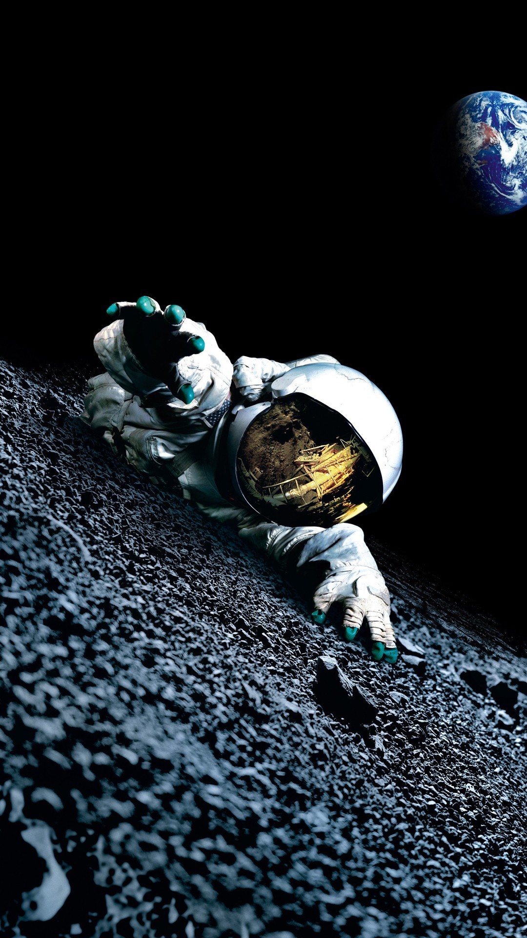 1080x1920 Apollo 18 Moon Astronaut Android Wallpaper ...