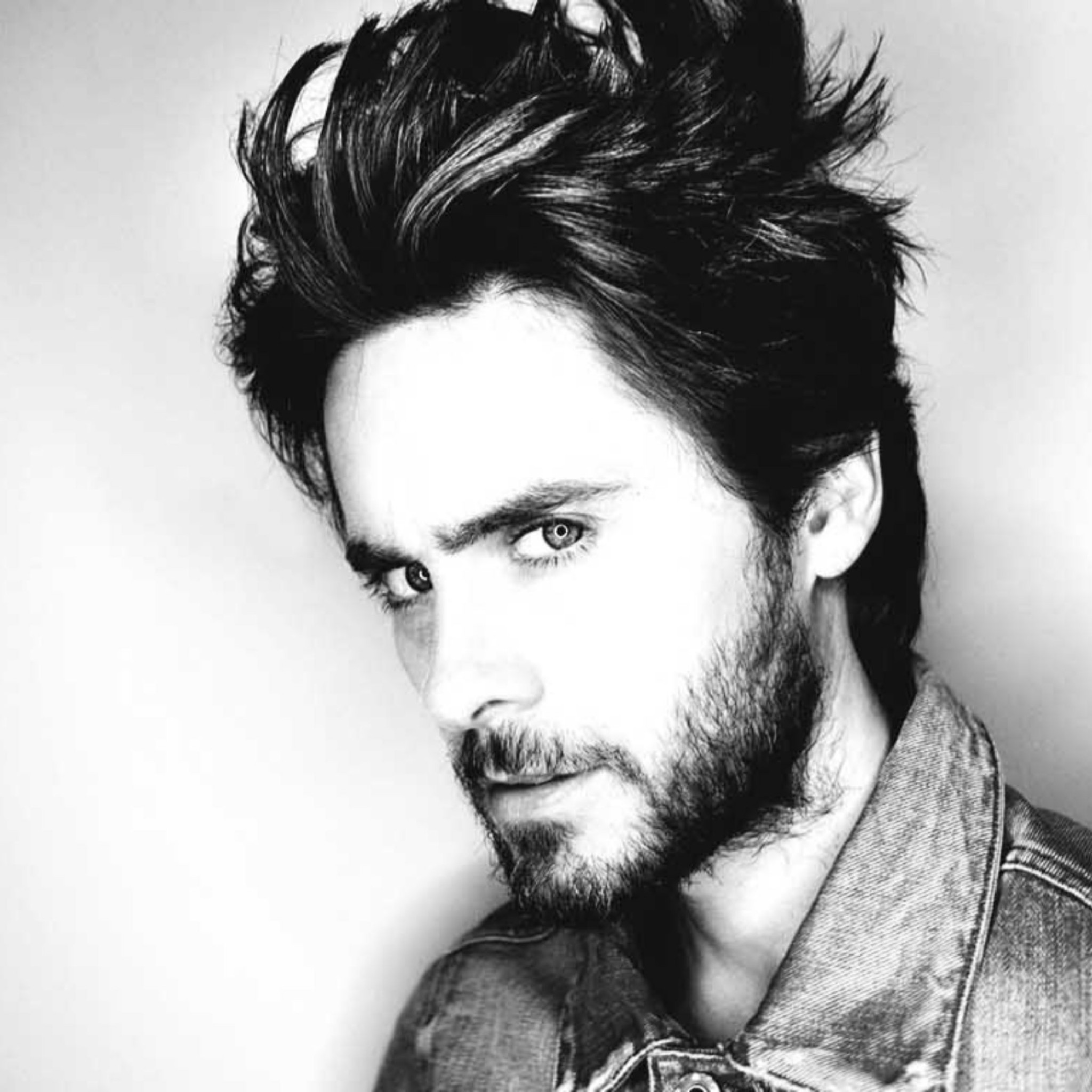 2048x2048 Related to Black and White 4K 2016 Jared Leto Wallpaper