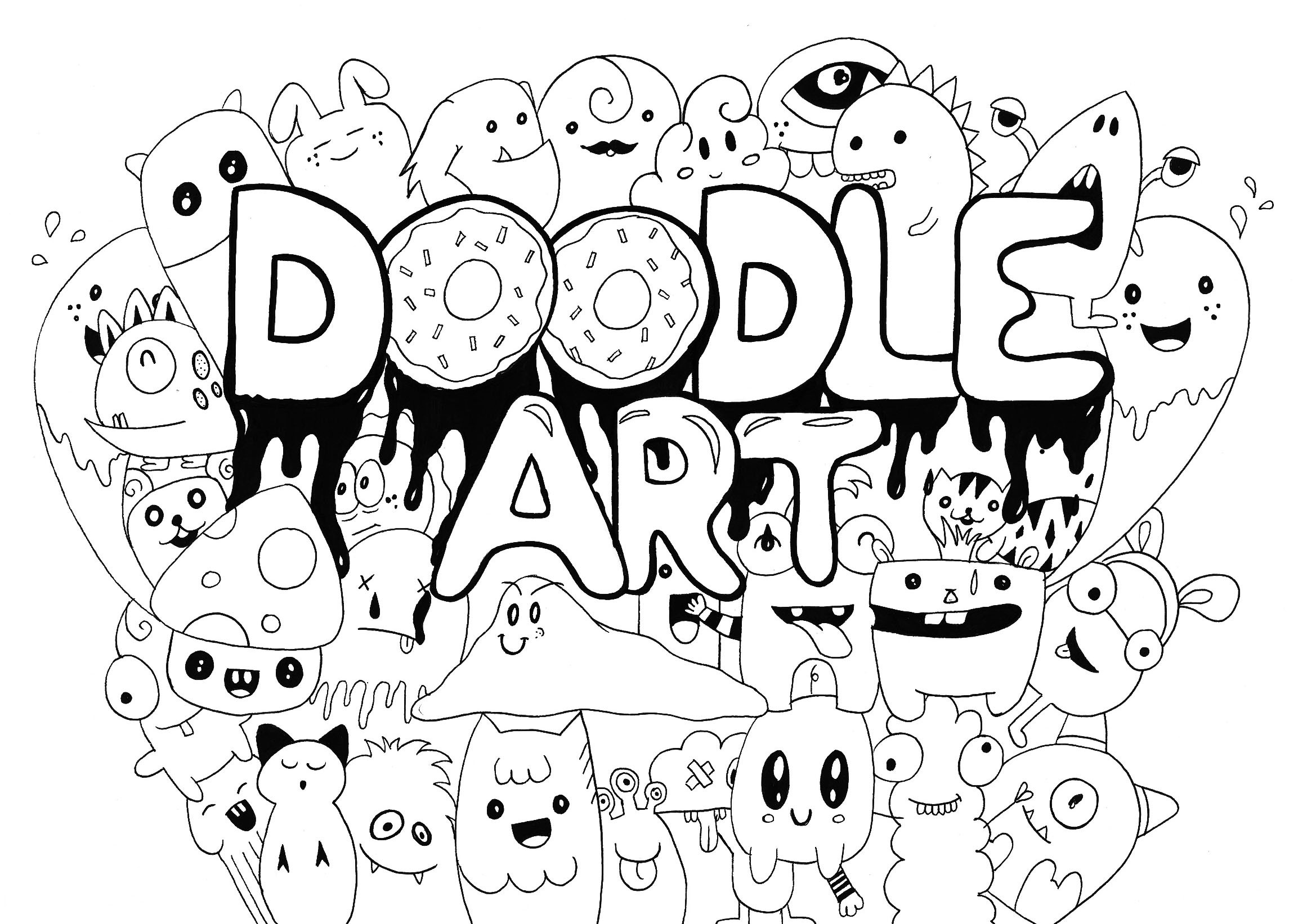 2338x1643 Images Doodle Art Coloring Pages 33 With Additional Free Online with Doodle  Art Coloring Pages