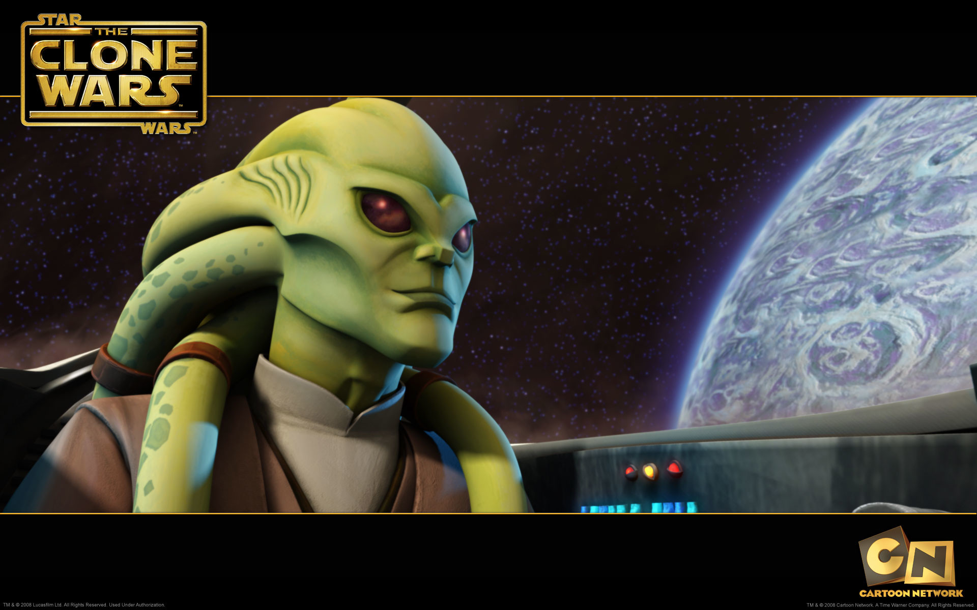 1920x1200 wallpaper image of jedi master kit fisto from the clone wars