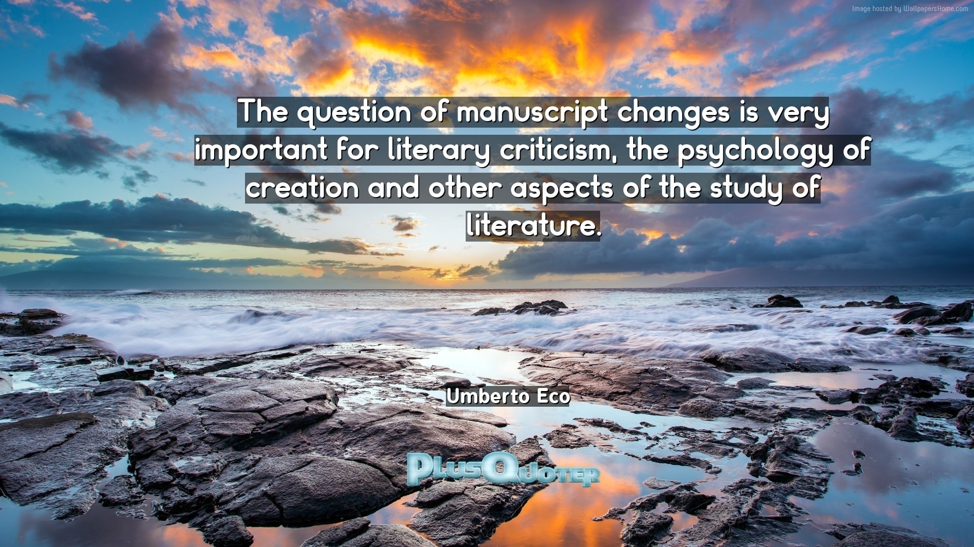 1920x1080 Download Wallpaper with inspirational Quotes- "The question of manuscript  changes is very important for