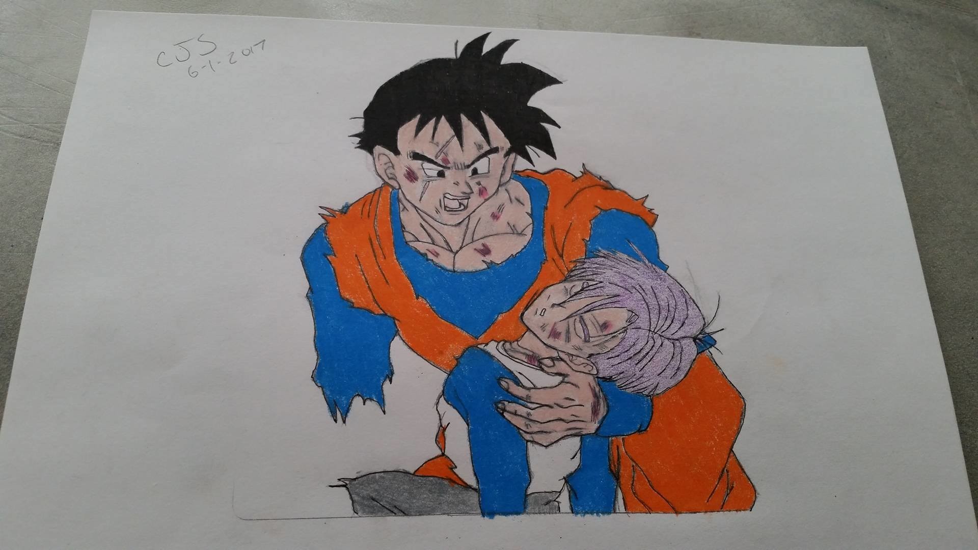 1920x1080  Future Gohan and Trunks Drawing : dbz
