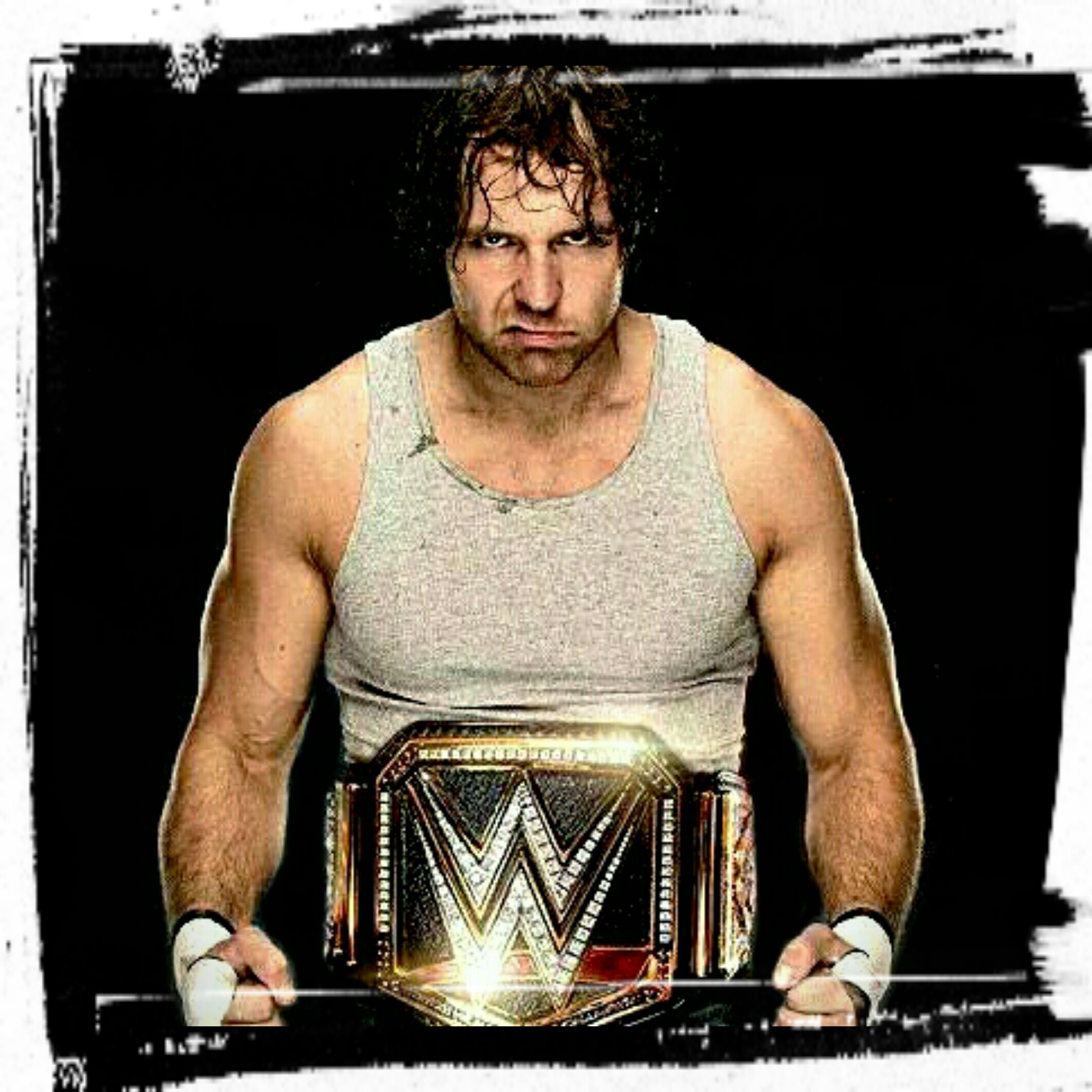 2124x2124 wwe wallpaper possibly with a sign titled Dean ambrose
