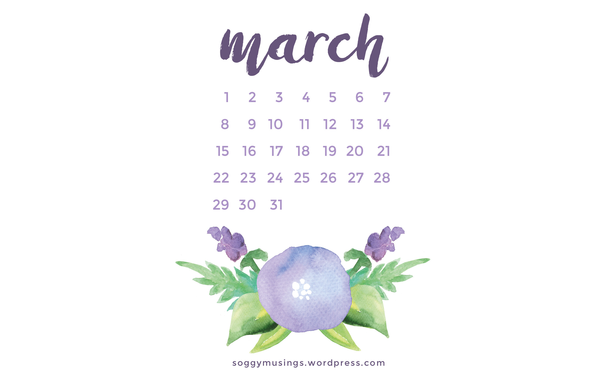 2560x1600 Rainbow March Calendar Wallpaper Sarah Hearts