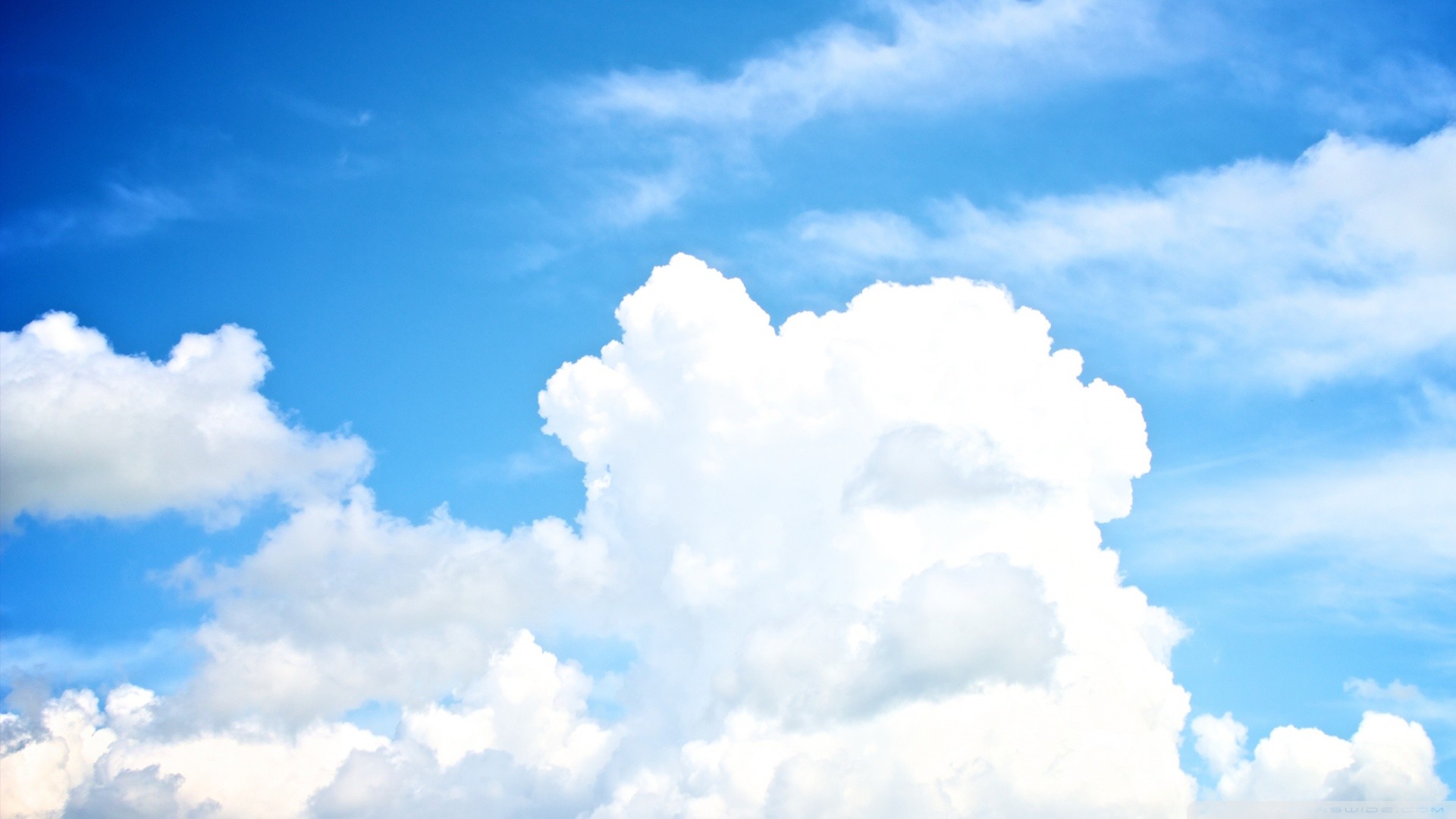 1920x1080 White Clouds In The Sky HD Wide Wallpaper for Widescreen