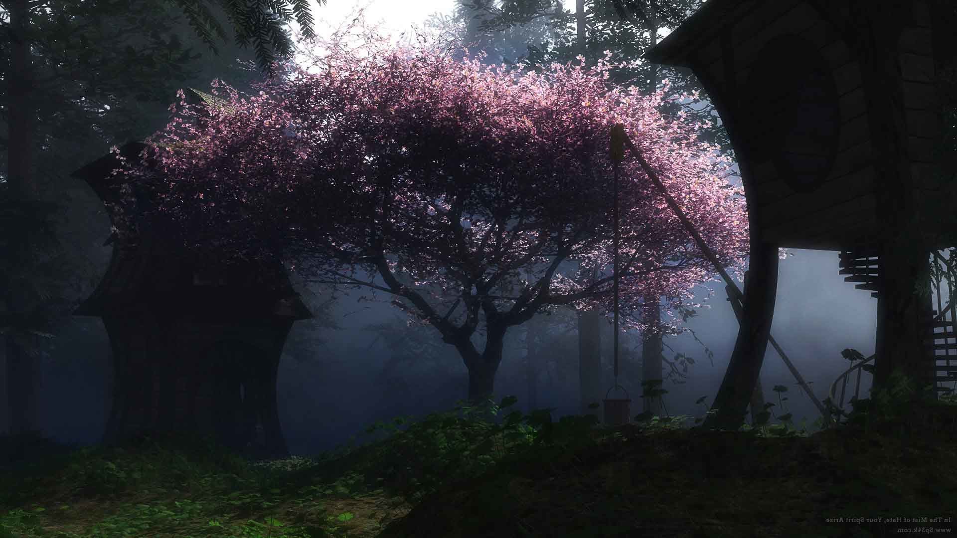 1920x1080 Trees Landscapes Realistic Scene Nature Spirit Hate Atmosphere Renders  Dreamy Wallpaper Download